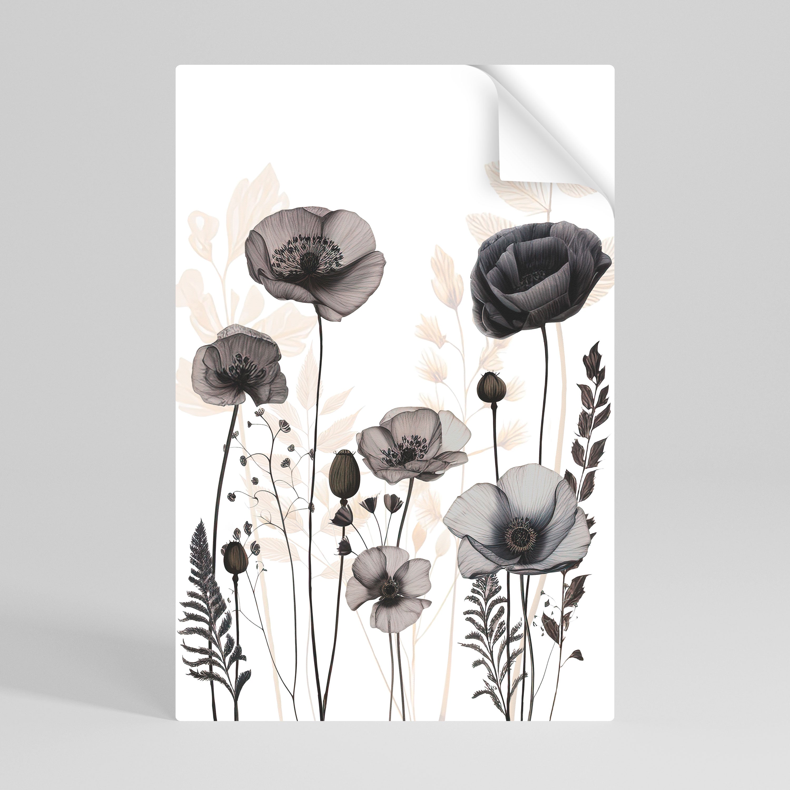 POPPY ALLURE Vertikales Poster zum Abziehen und Aufkleben