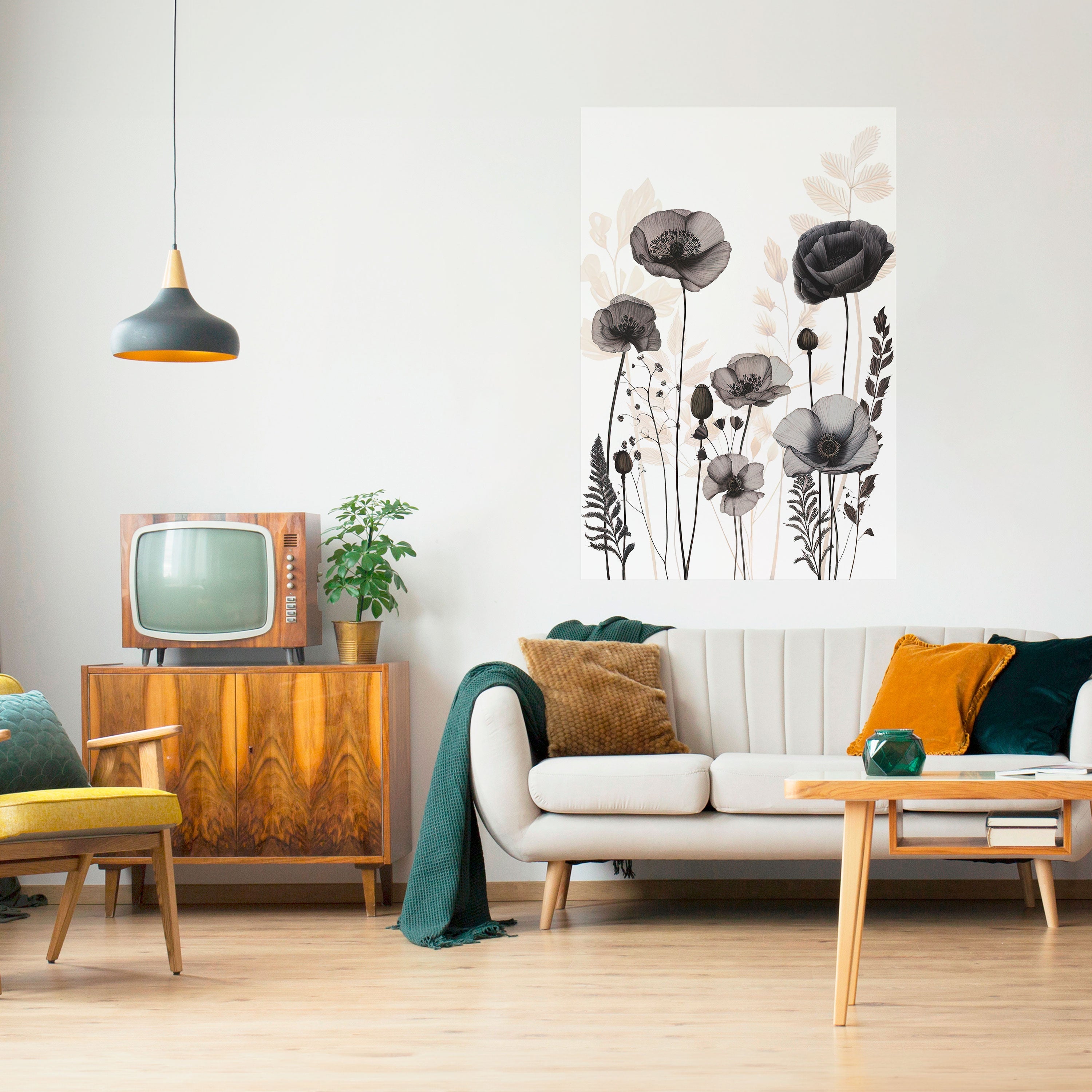 POPPY ALLURE Vertikales Poster zum Abziehen und Aufkleben