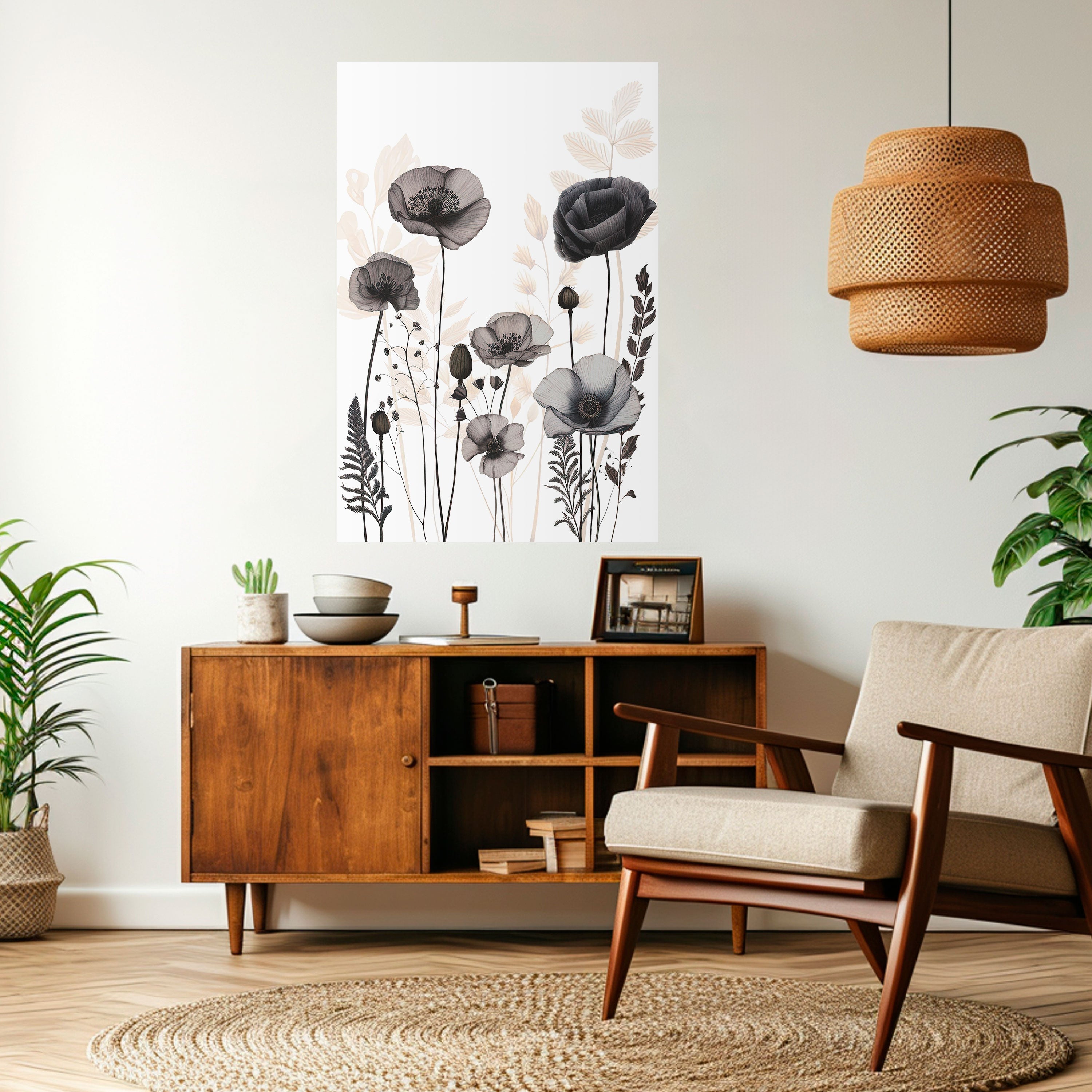 POPPY ALLURE Vertikales Poster zum Abziehen und Aufkleben