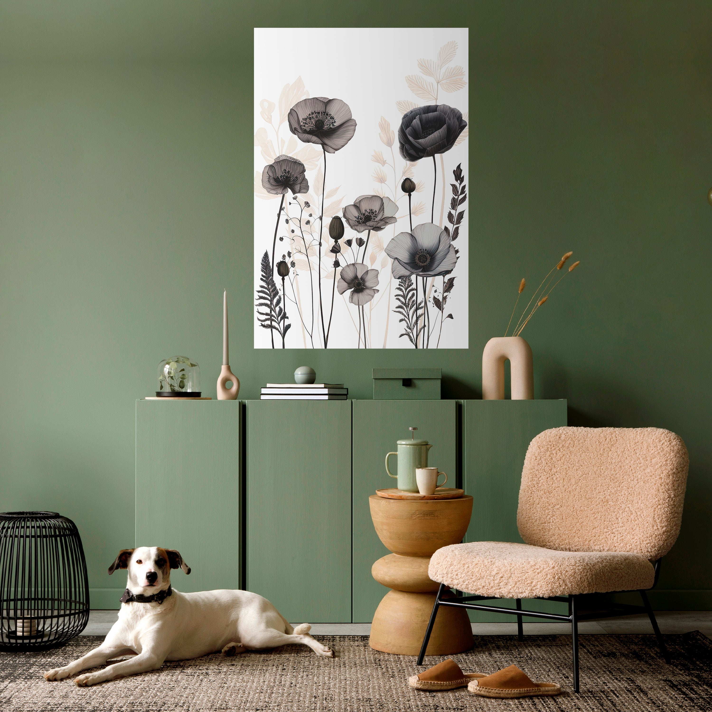 POPPY ALLURE Vertikales Poster zum Abziehen und Aufkleben