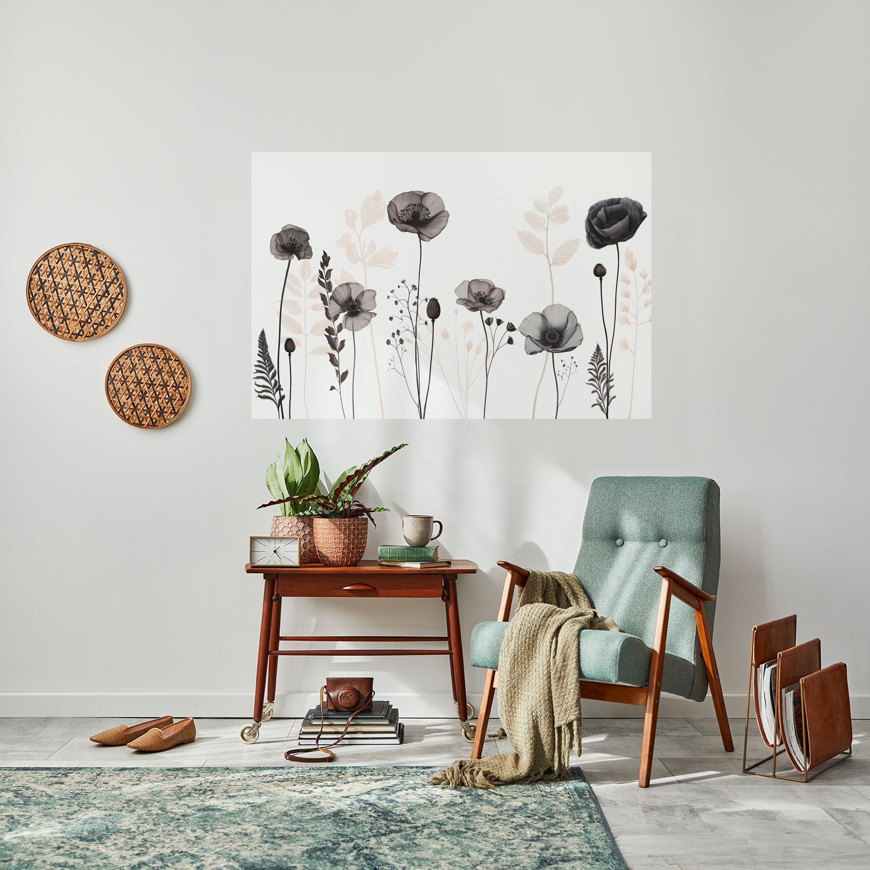 POPPY ALLURE Horizontales Poster zum Abziehen und Aufkleben