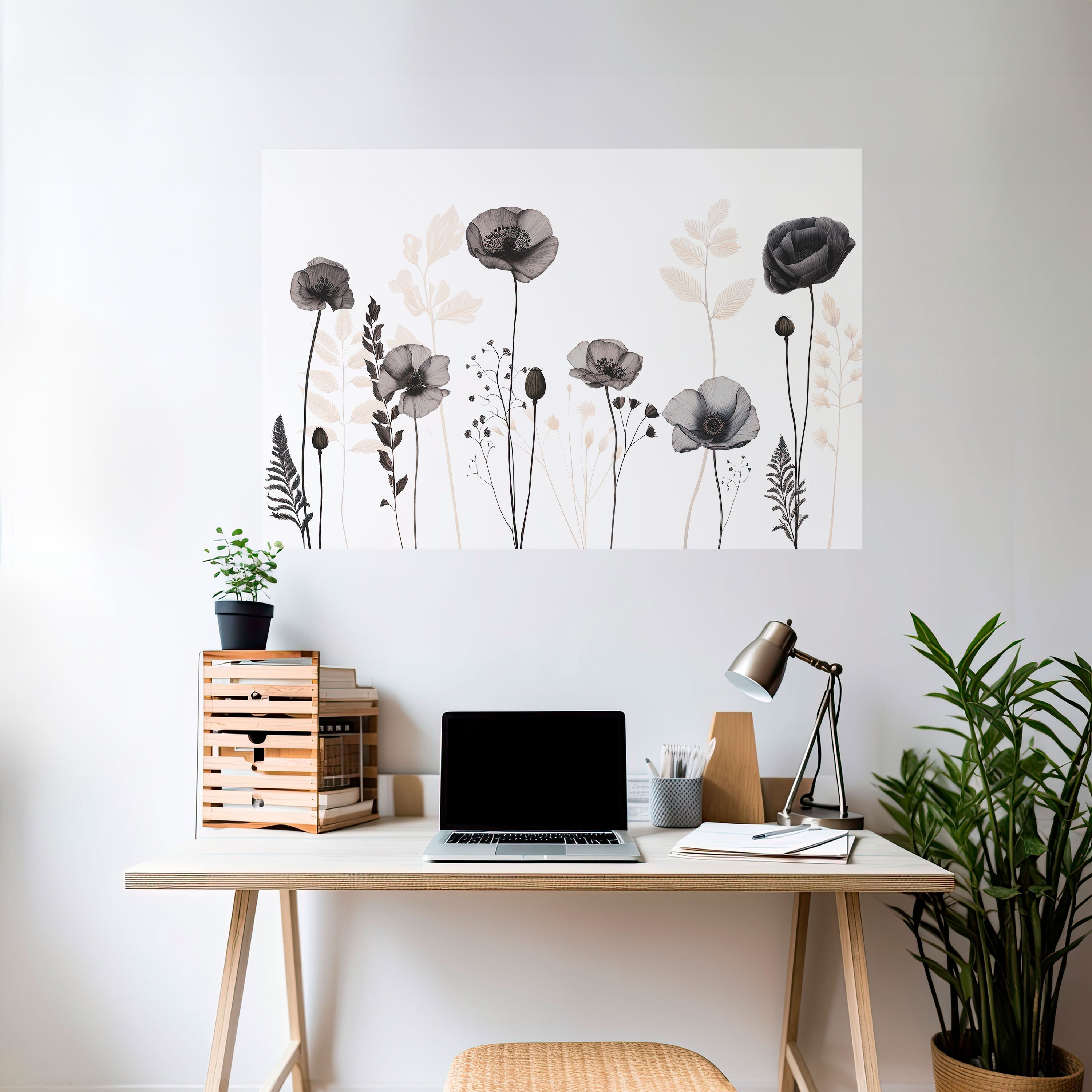 POPPY ALLURE Horizontales Poster zum Abziehen und Aufkleben