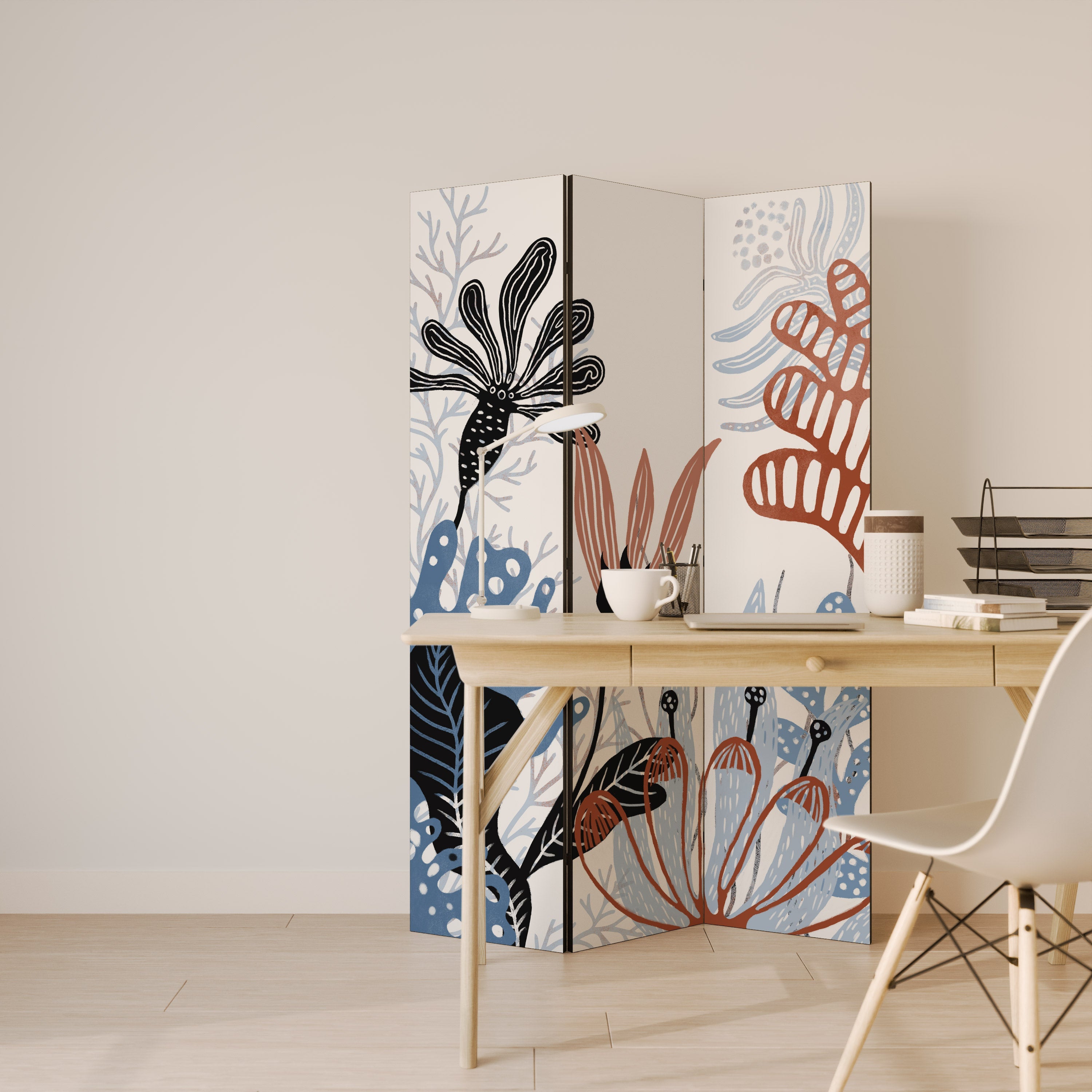 ORGANIC ASSEMBLAGE Dekorativer 3-teiliger Raumteiler