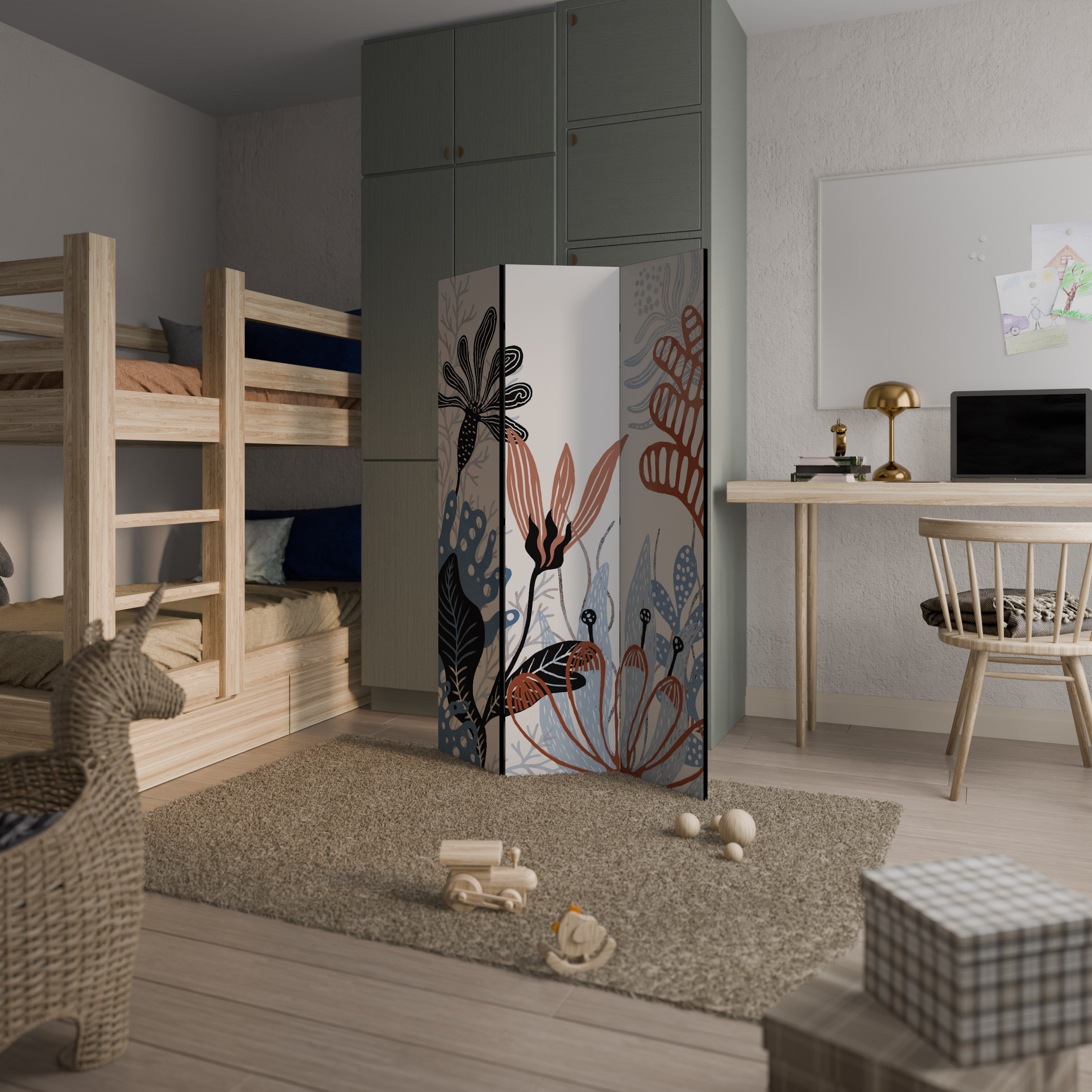 ORGANIC ASSEMBLAGE Dekorativer 3-teiliger Raumteiler
