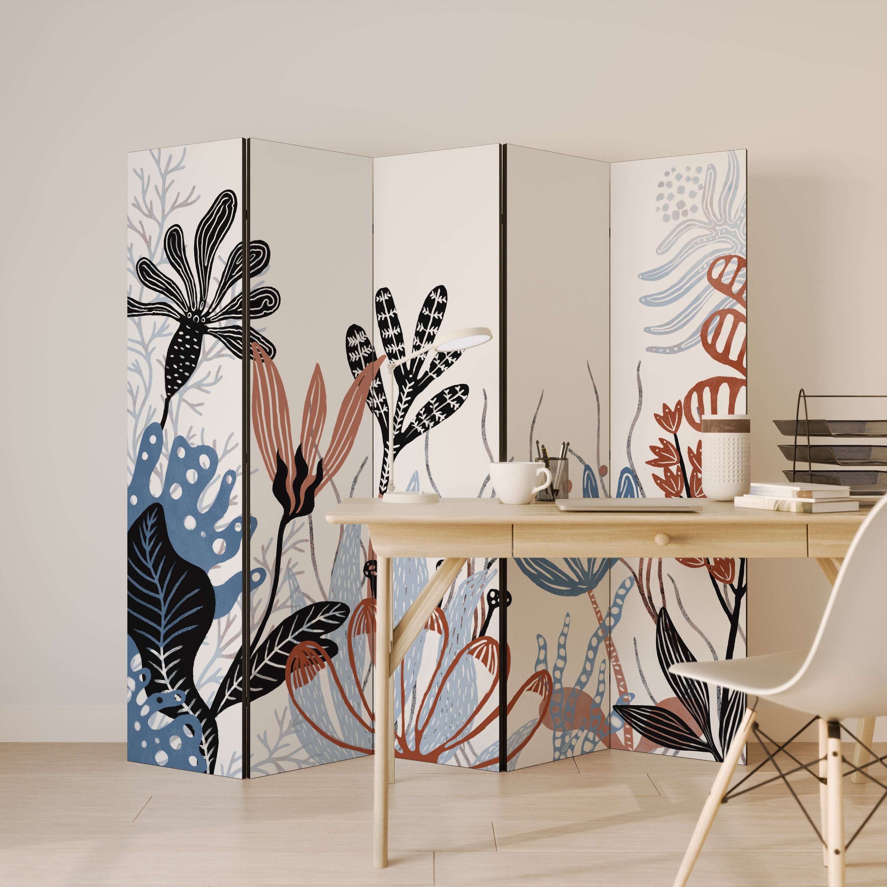 ORGANIC ASSEMBLAGE Dekorativer 5-teiliger Raumteiler