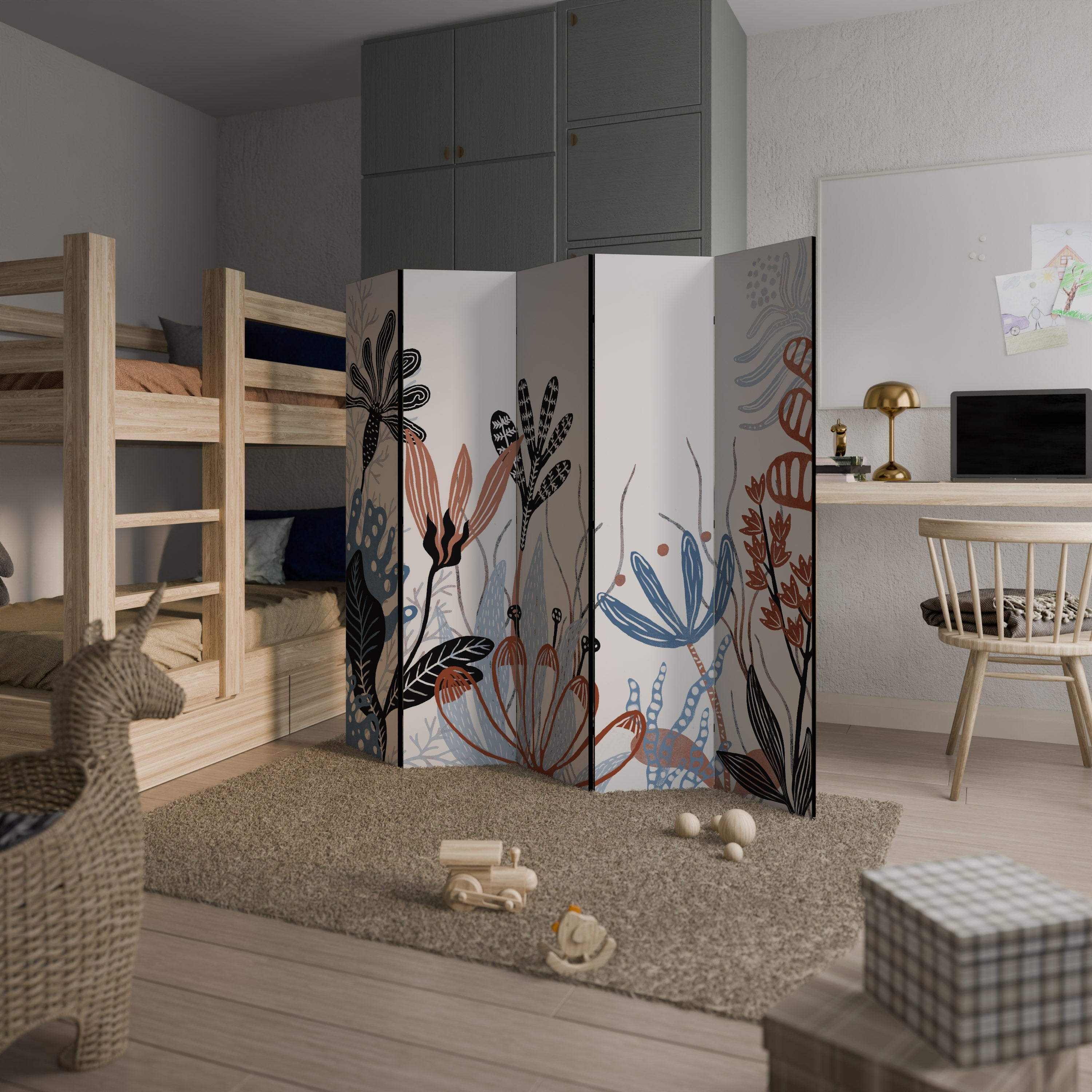 ORGANIC ASSEMBLAGE Dekorativer 5-teiliger Raumteiler