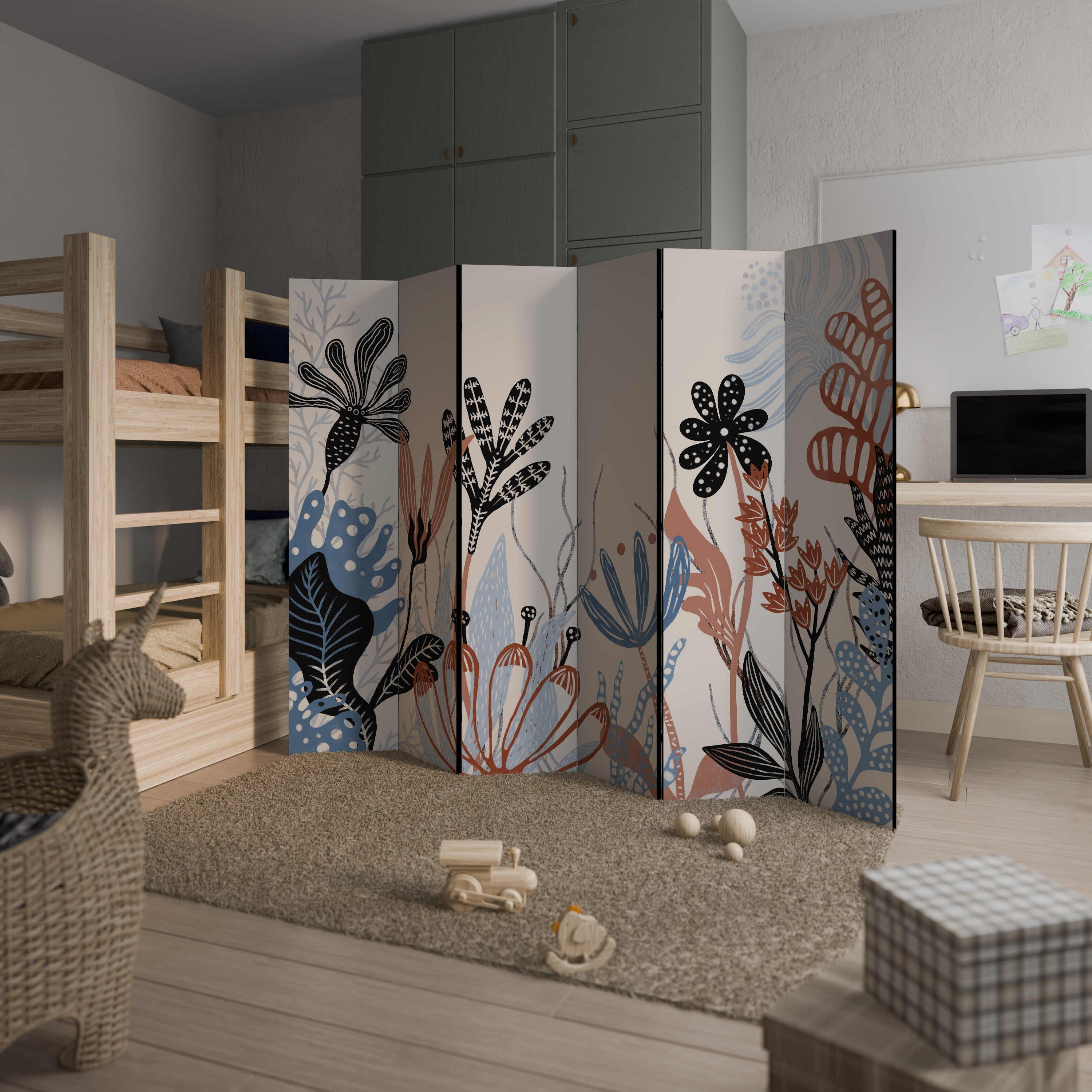 ORGANIC ASSEMBLAGE Dekorativer 6-teiliger Raumteiler