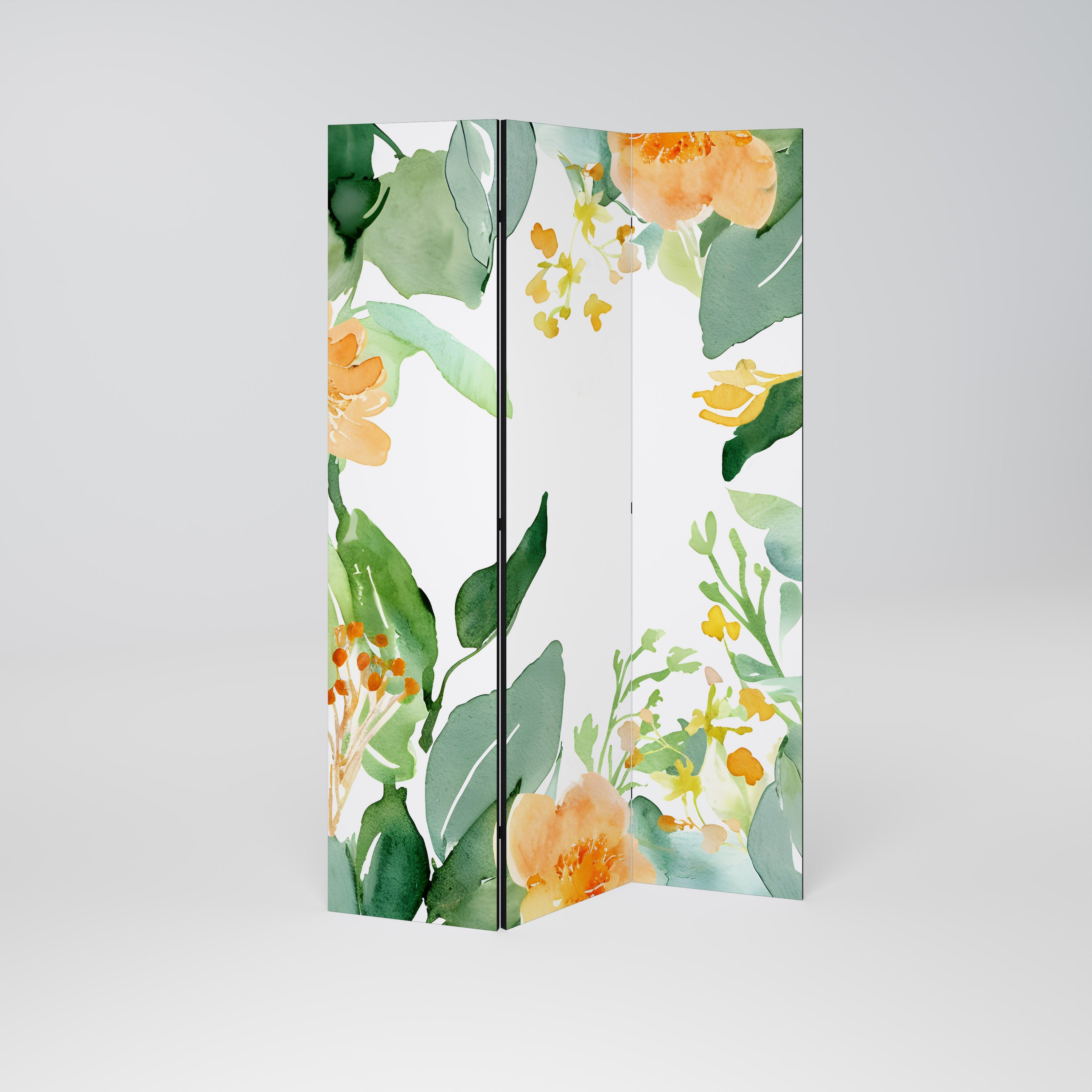 FLORAL SERENITY SPLIT Dekorativer 3-teiliger Raumteiler