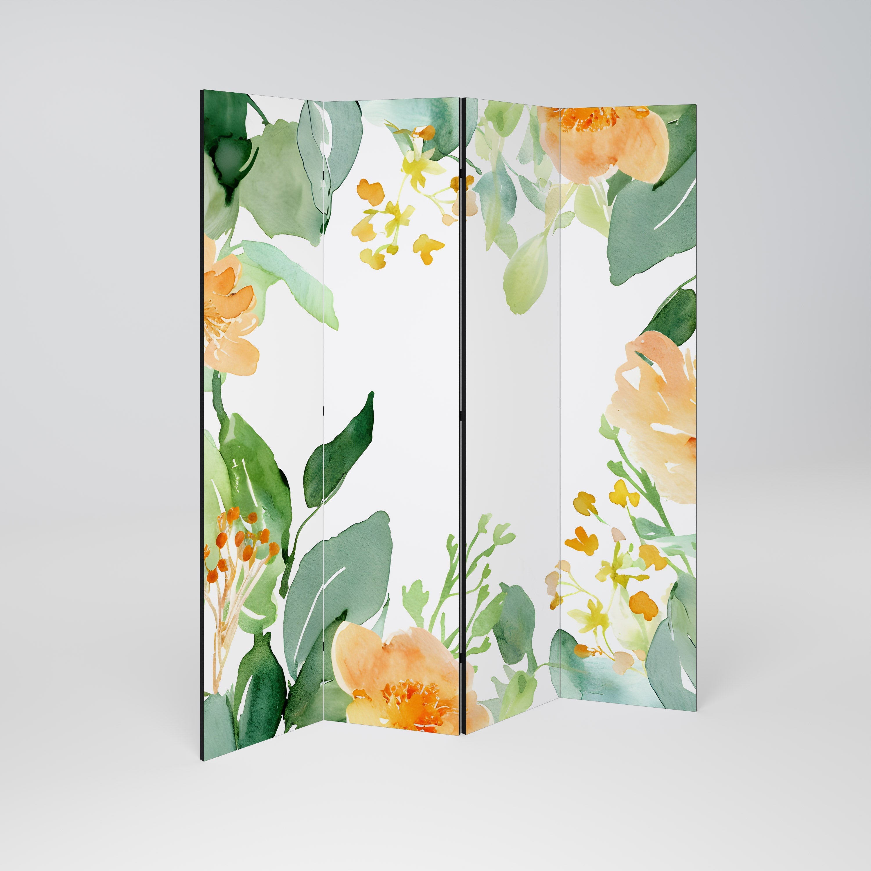 FLORAL SERENITY SPLIT Dekorativer 4-teiliger Raumteiler