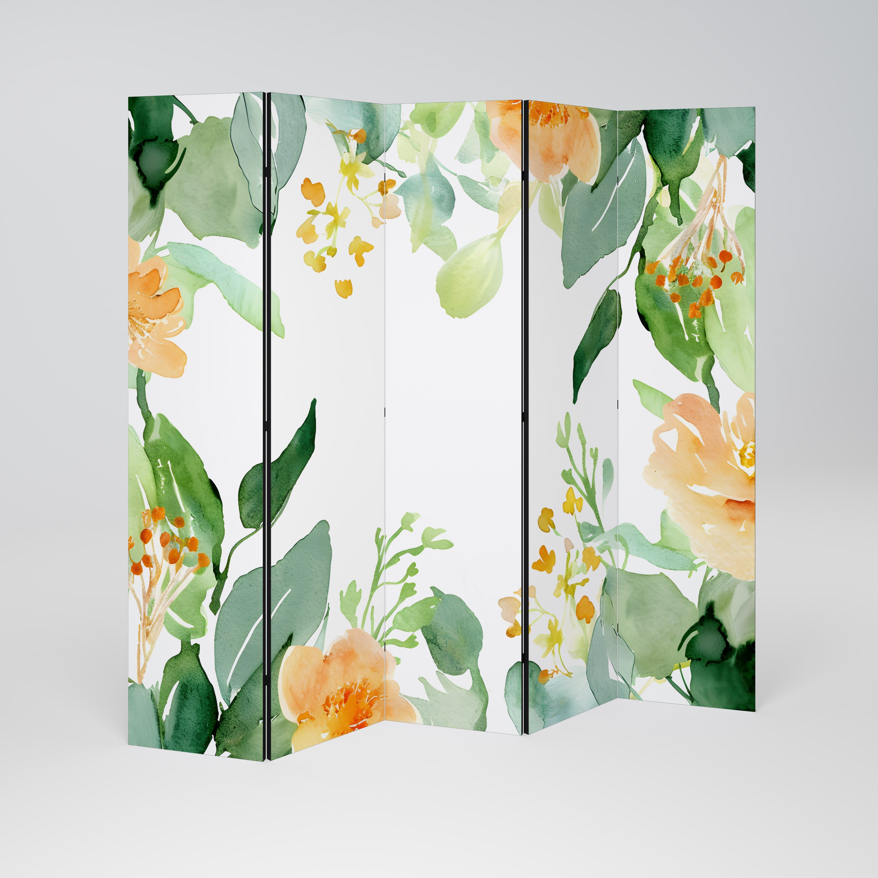 FLORAL SERENITY SPLIT Dekorativer 5-teiliger Raumteiler