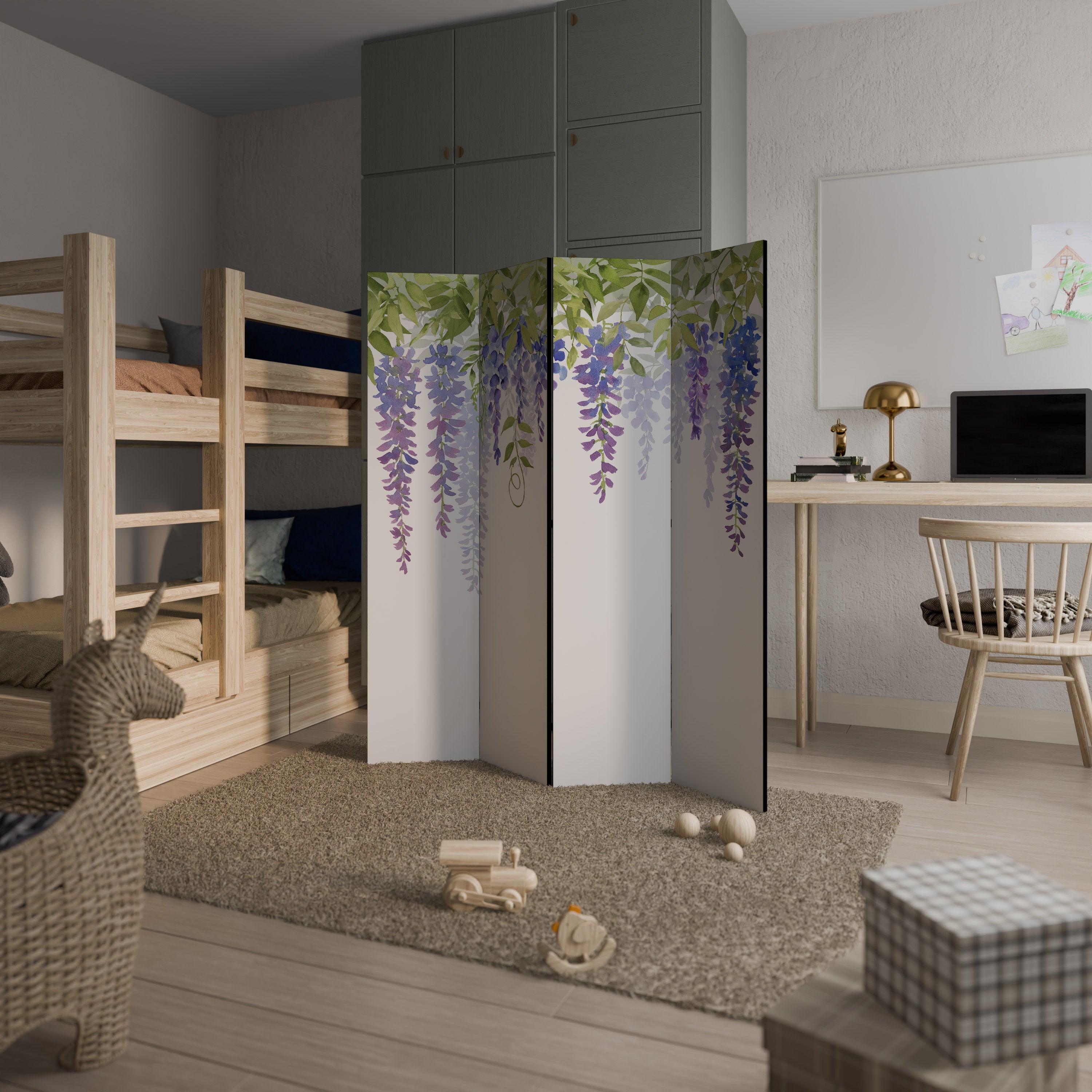 BOTANICAL BREEZE Dekorativer 4-teiliger Raumteiler