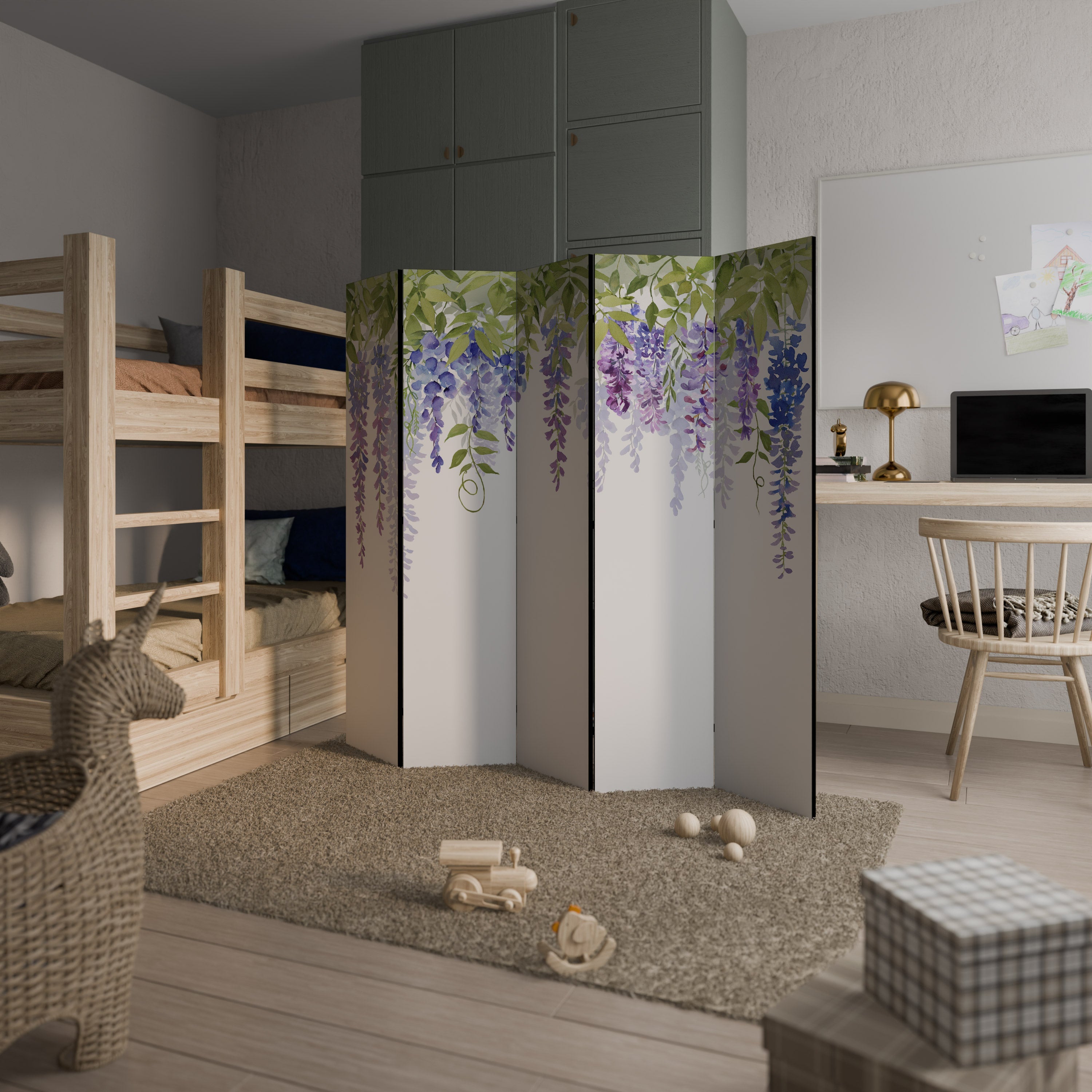 BOTANICAL BREEZE Dekorativer 5-teiliger Raumteiler
