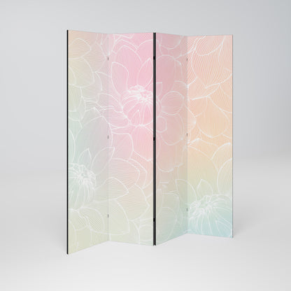 ELEGANT FLORAL FUSION 4-teiliger Paravent