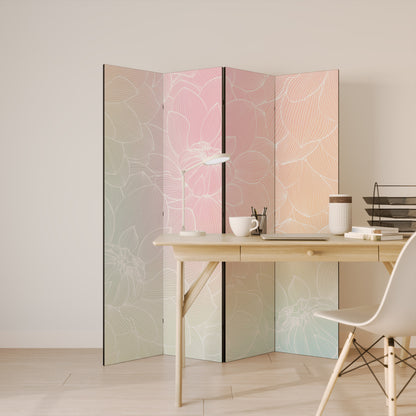 ELEGANT FLORAL FUSION 4-teiliger Paravent