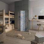 LUSH LINEAR BLOOMS Dekorativer Paravent - 3-teilig