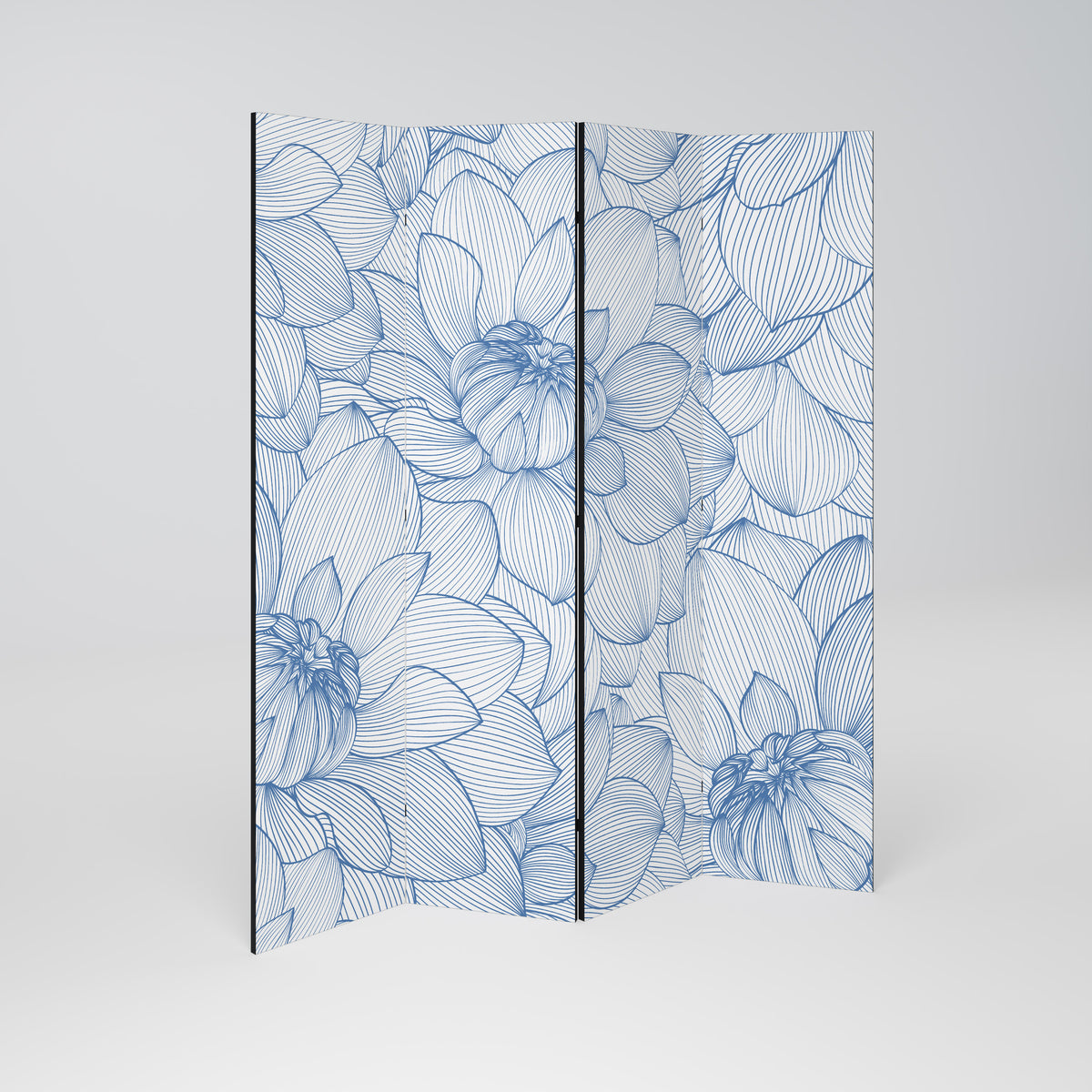 LUSH LINEAR BLOOMS 4-teiliger Paravent