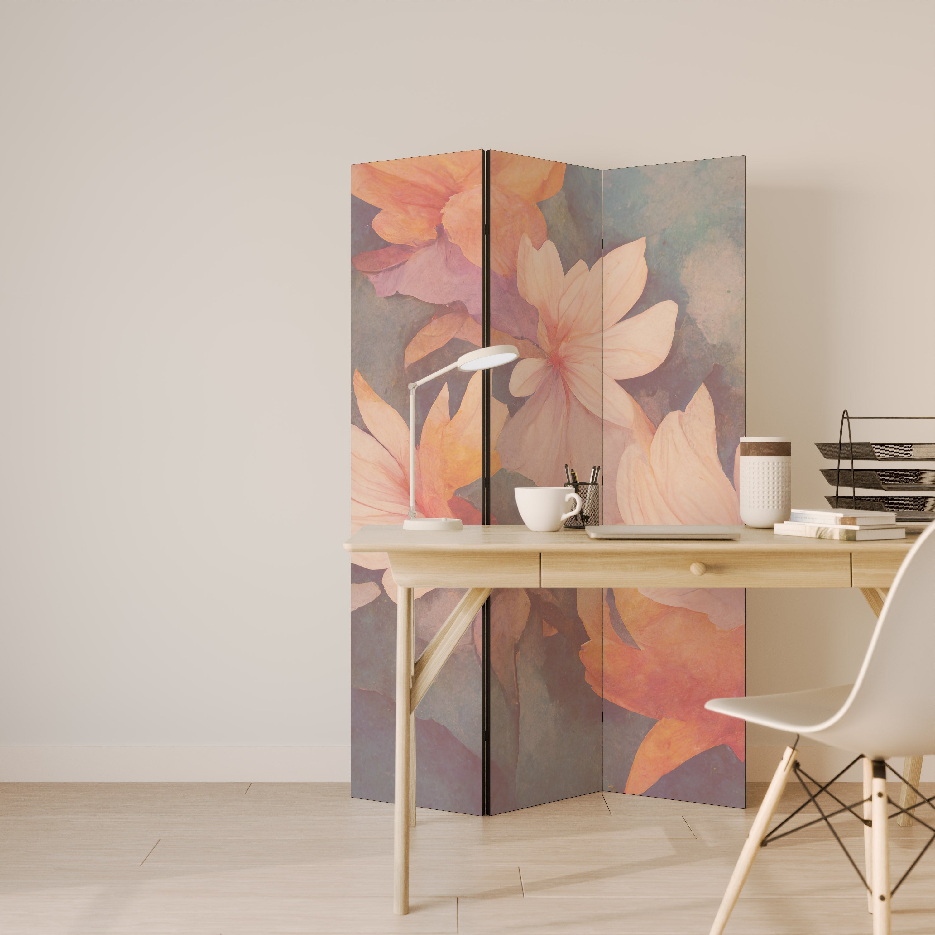 PETAL GRACE Dekorativer 3-teiliger Raumteiler