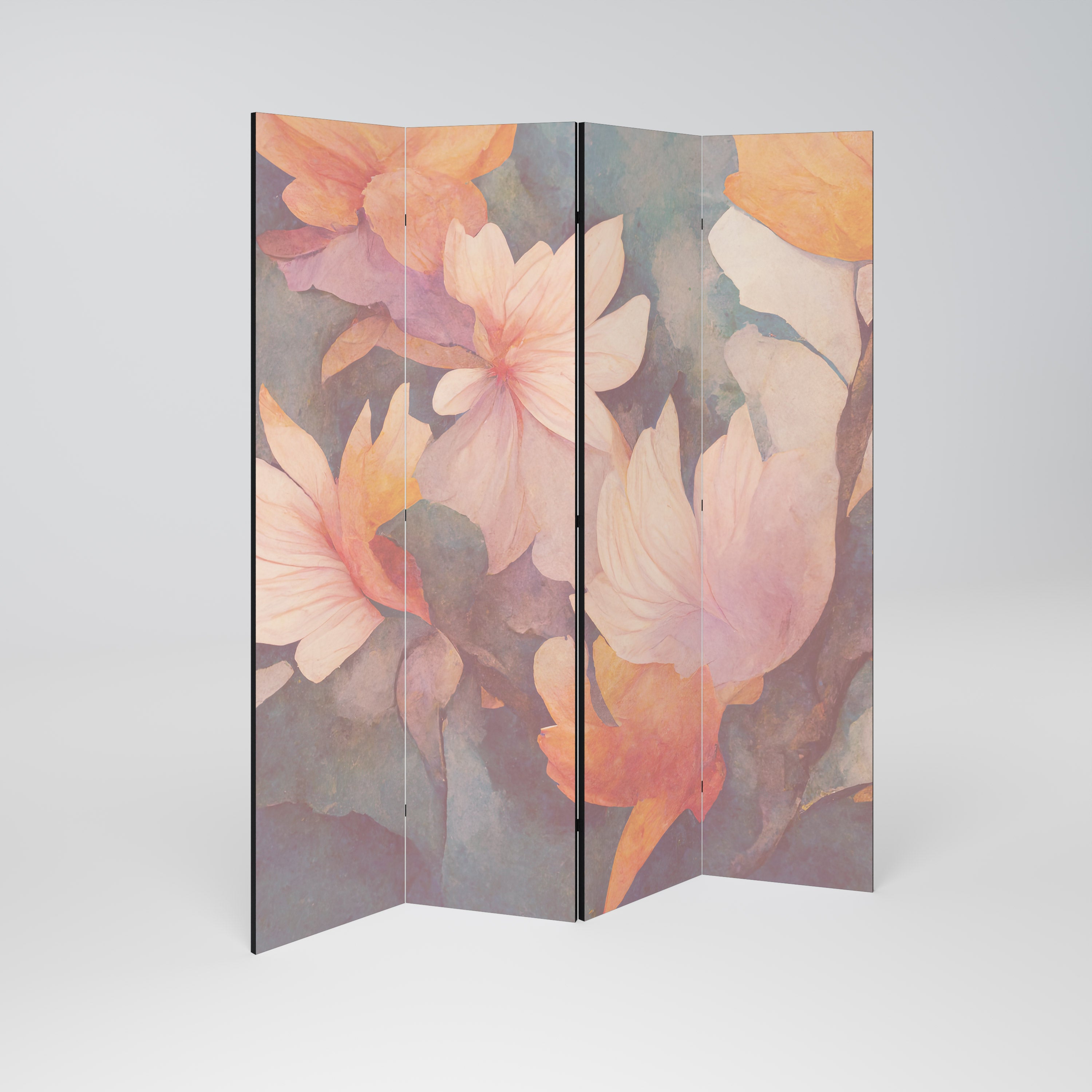 PETAL GRACE Dekorativer 4-teiliger Raumteiler