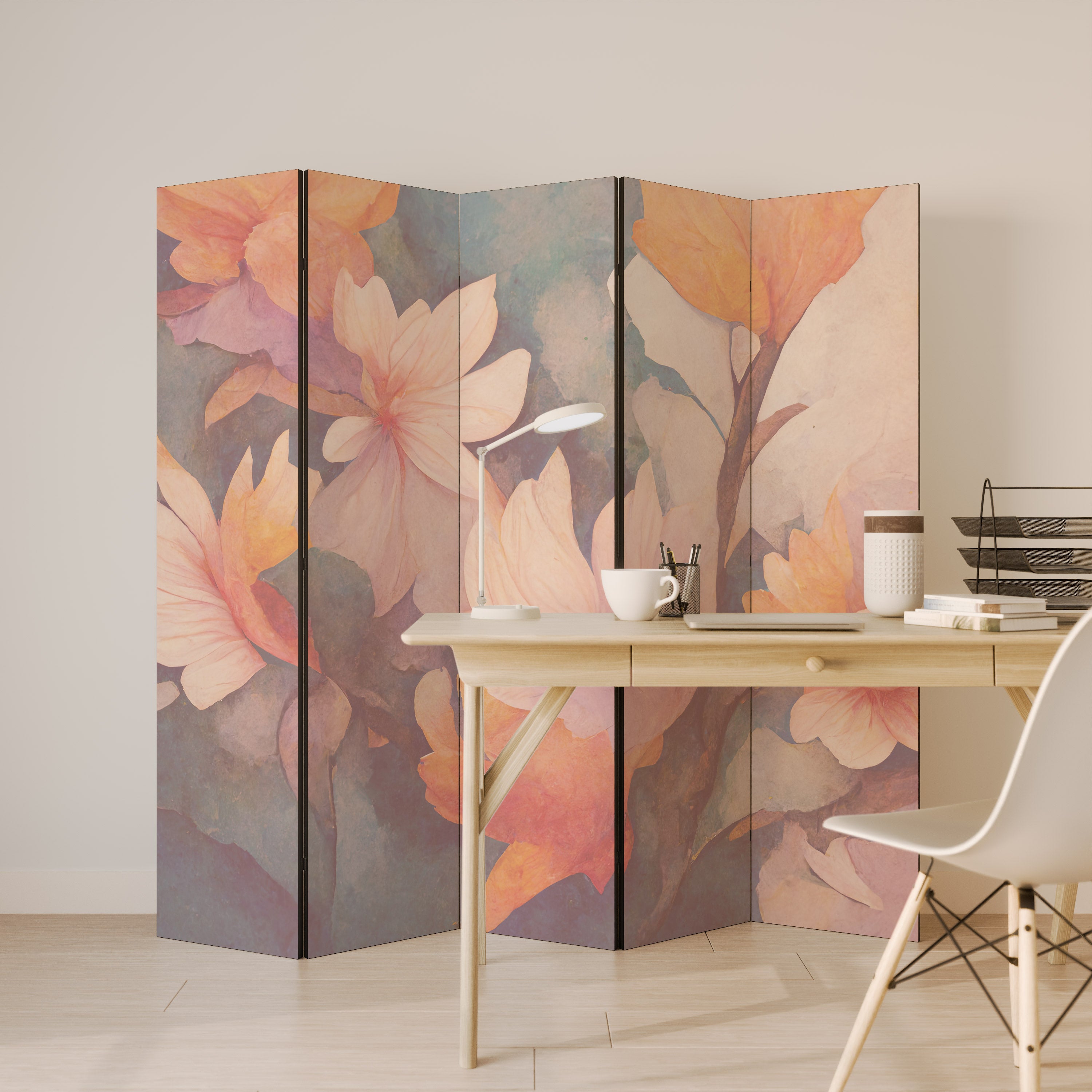 PETAL GRACE Dekorativer 5-teiliger Raumteiler