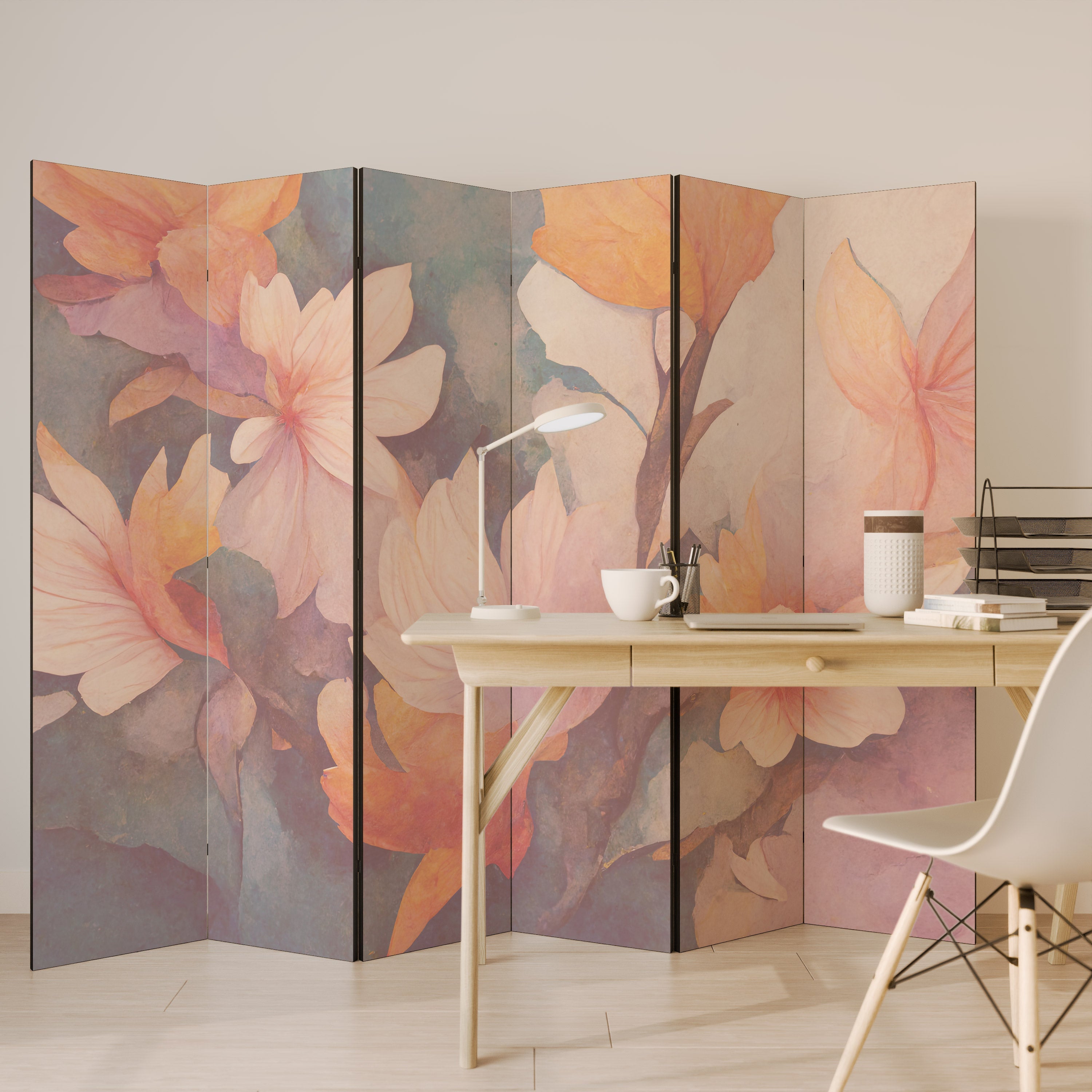PETAL GRACE Dekorativer 6-teiliger Raumteiler