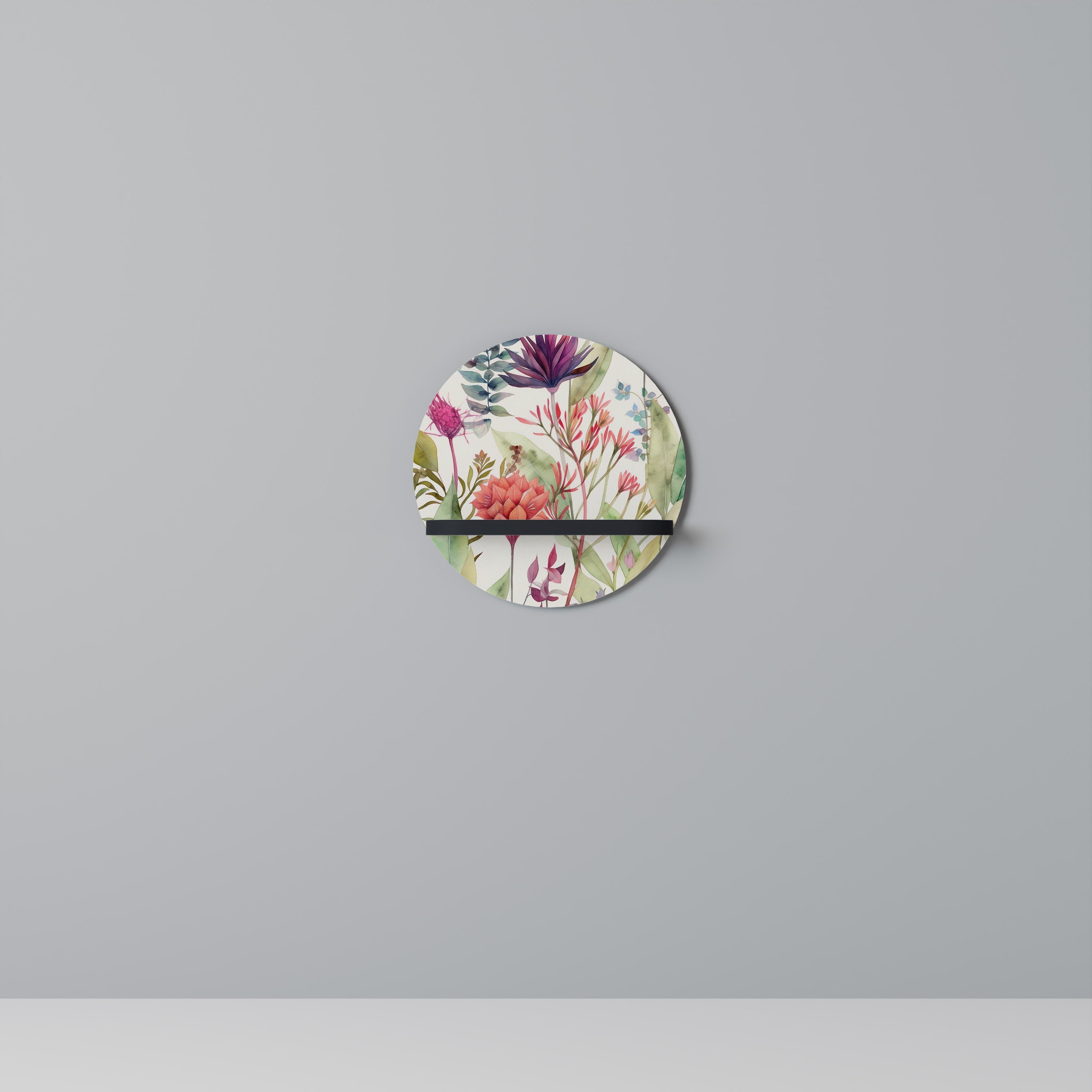 HERBAL FIESTA Rundes Kunstregal in Schwarz