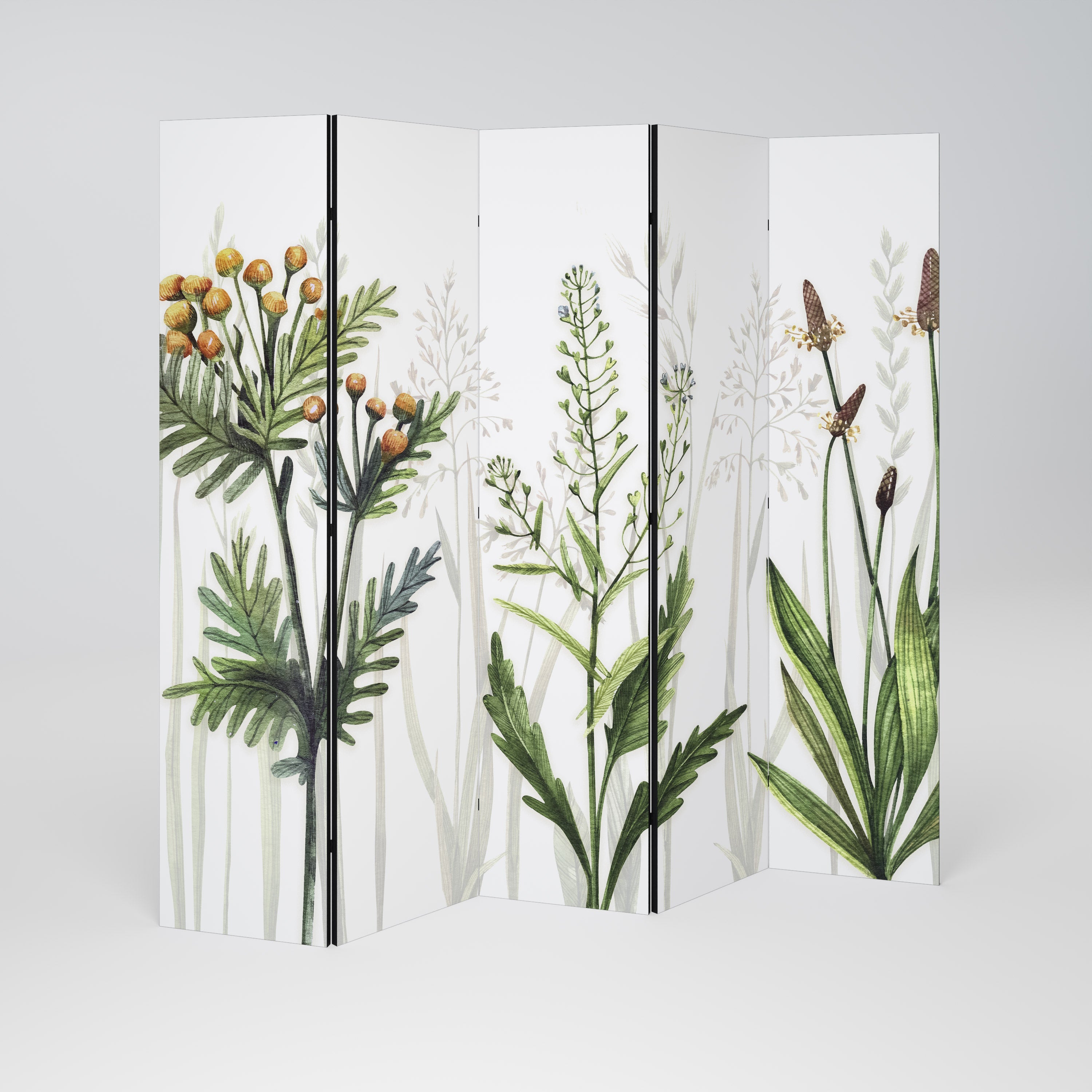 HERBAL DREAM Dekorativer 5-teiliger Raumteiler