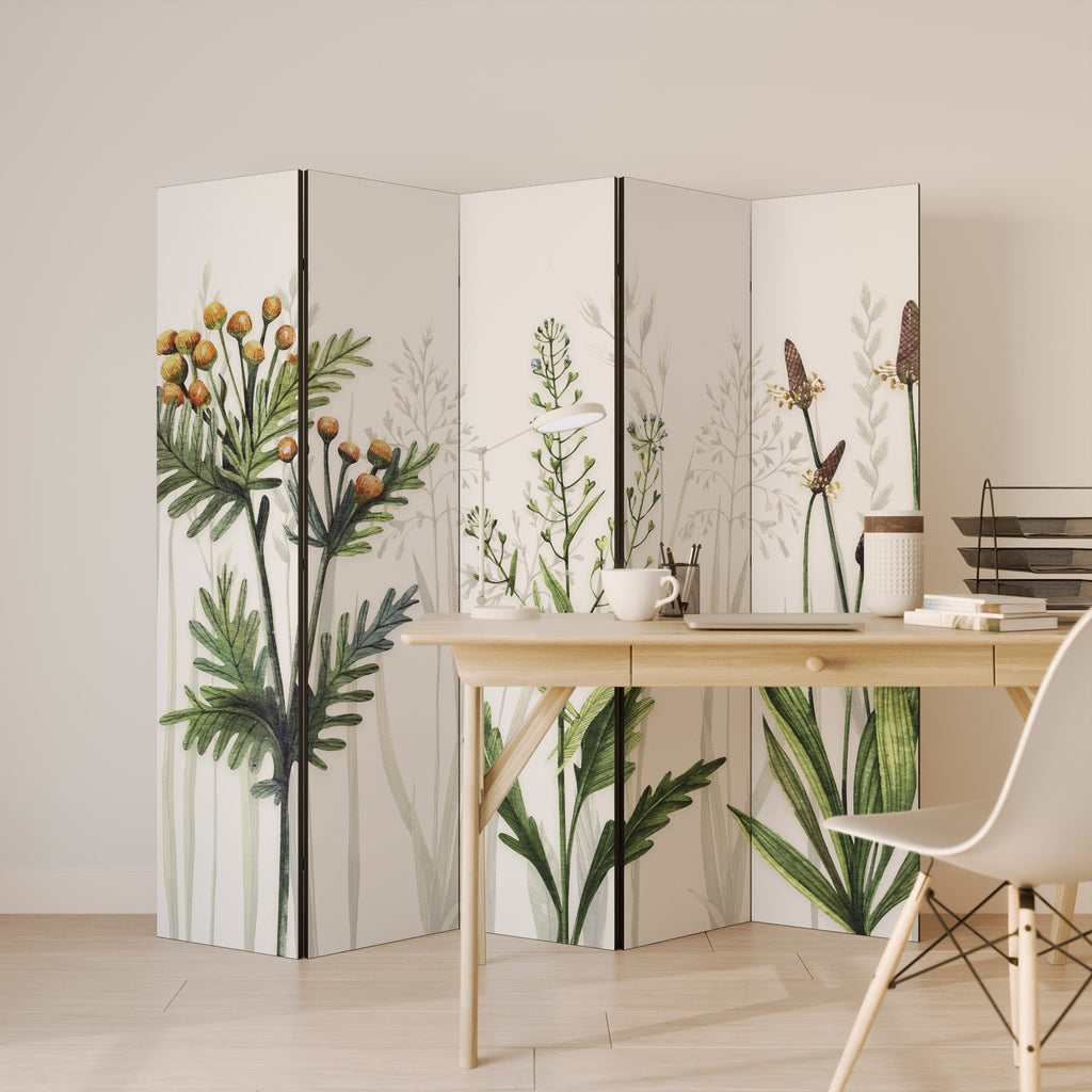 HERBAL DREAM Dekorativer 5-teiliger Raumteiler