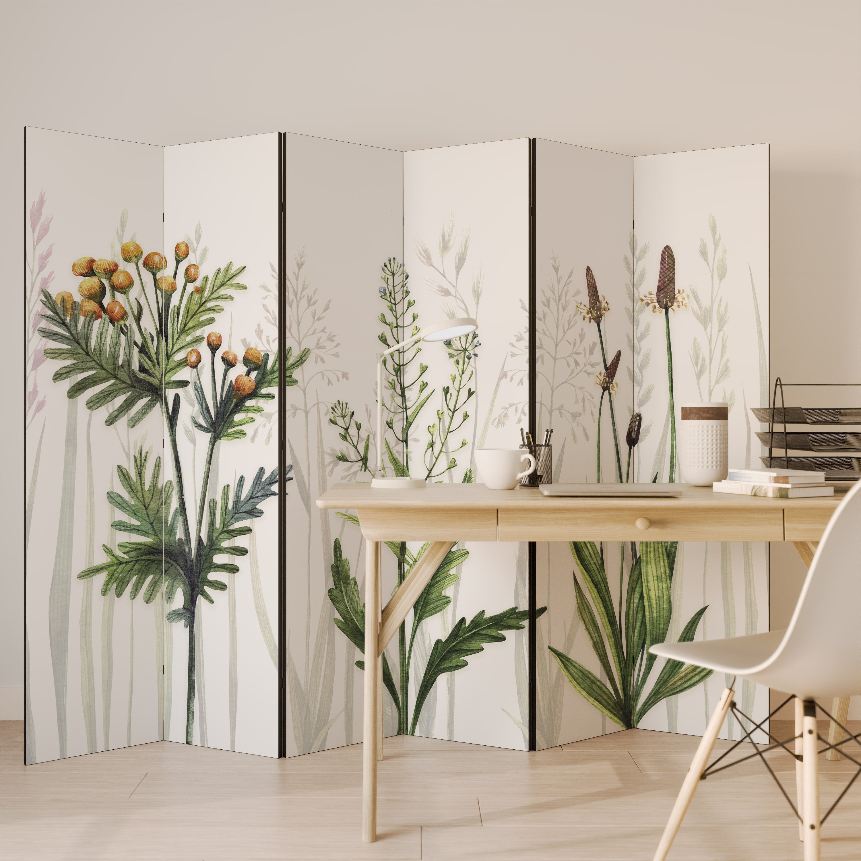 HERBAL DREAM Dekorativer 6-teiliger Raumteiler
