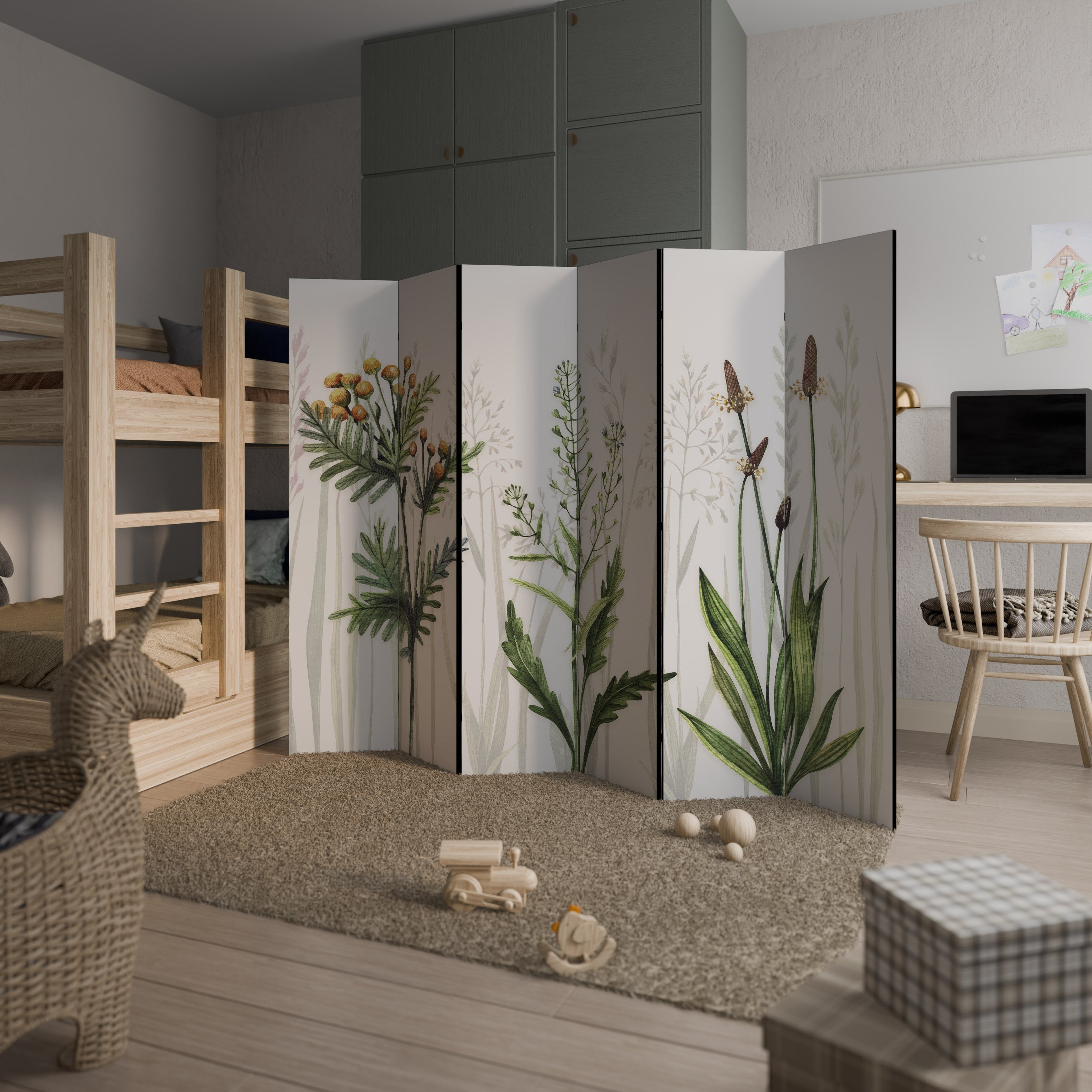 HERBAL DREAM Dekorativer 6-teiliger Raumteiler