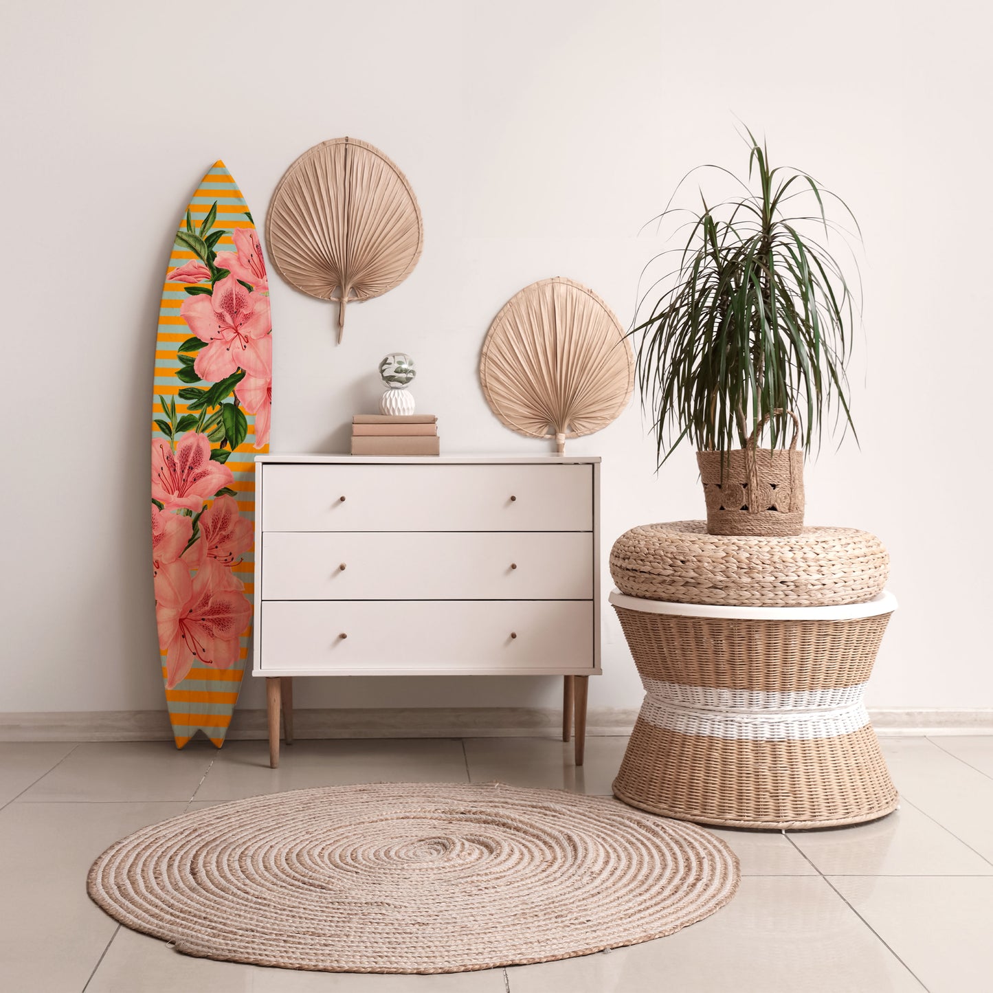 FRAGILE BEAUTY Deko-Surfboard