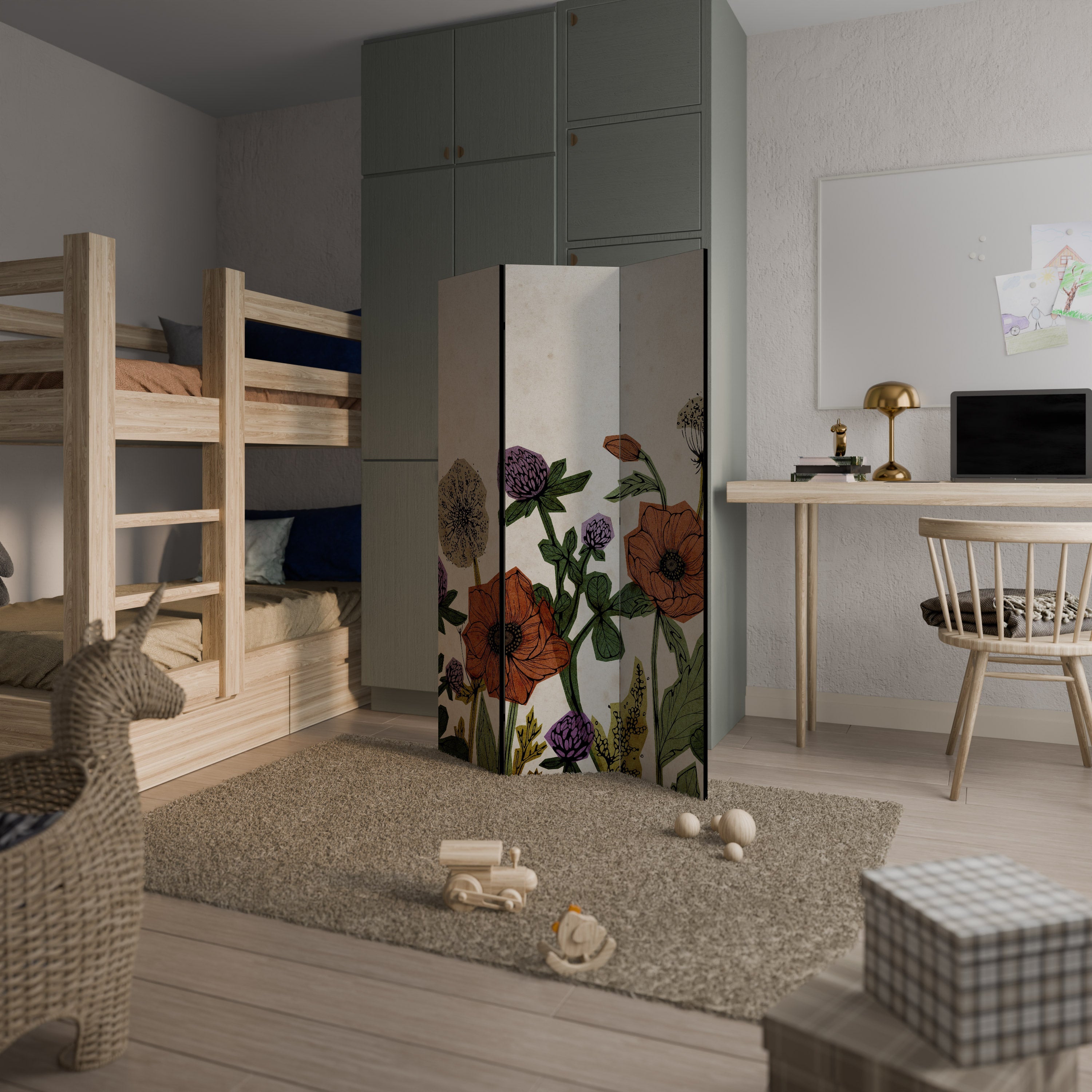 SPROUT ELEGANCE Dekorativer 3-teiliger Raumteiler