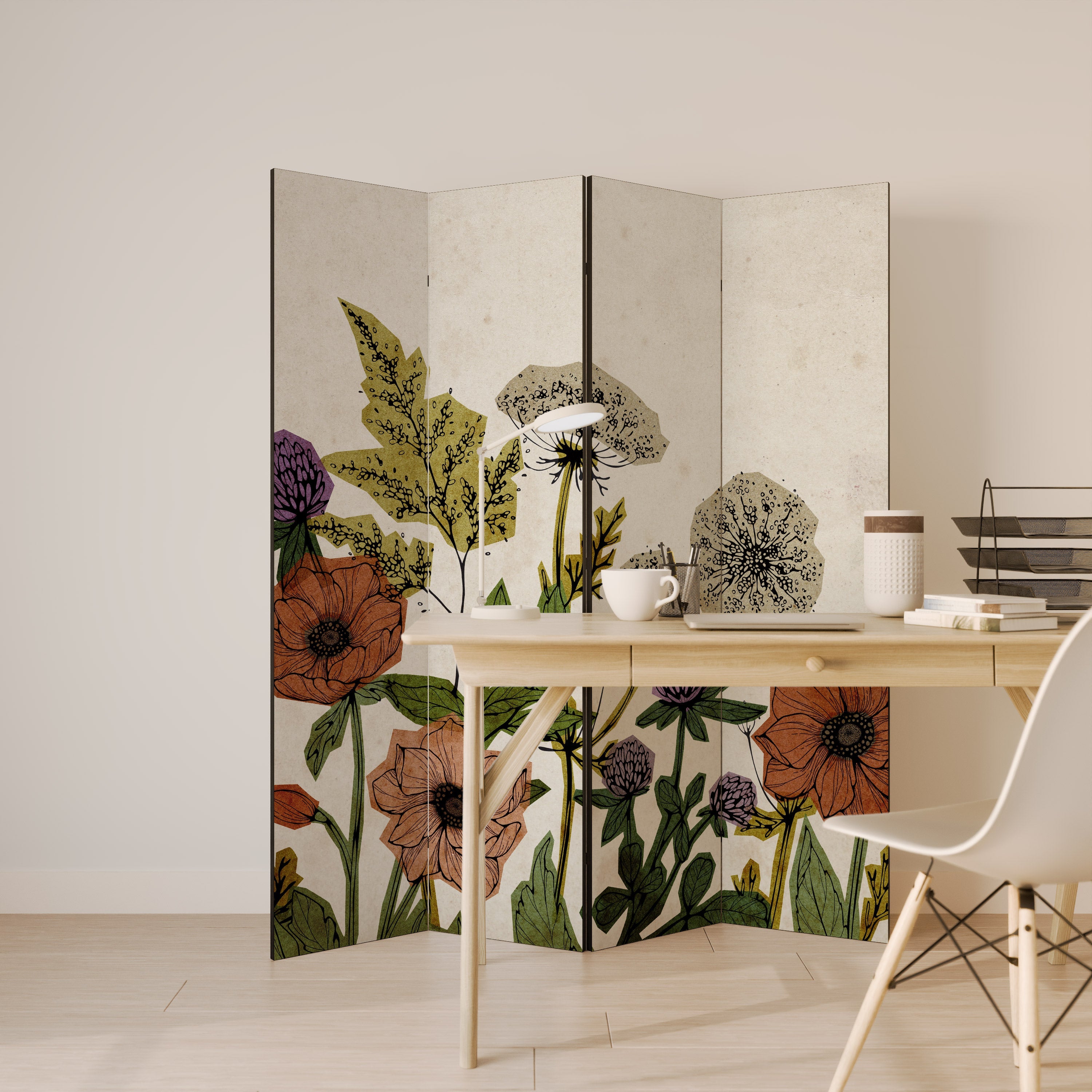 SPROUT ELEGANCE Dekorativer 4-teiliger Raumteiler