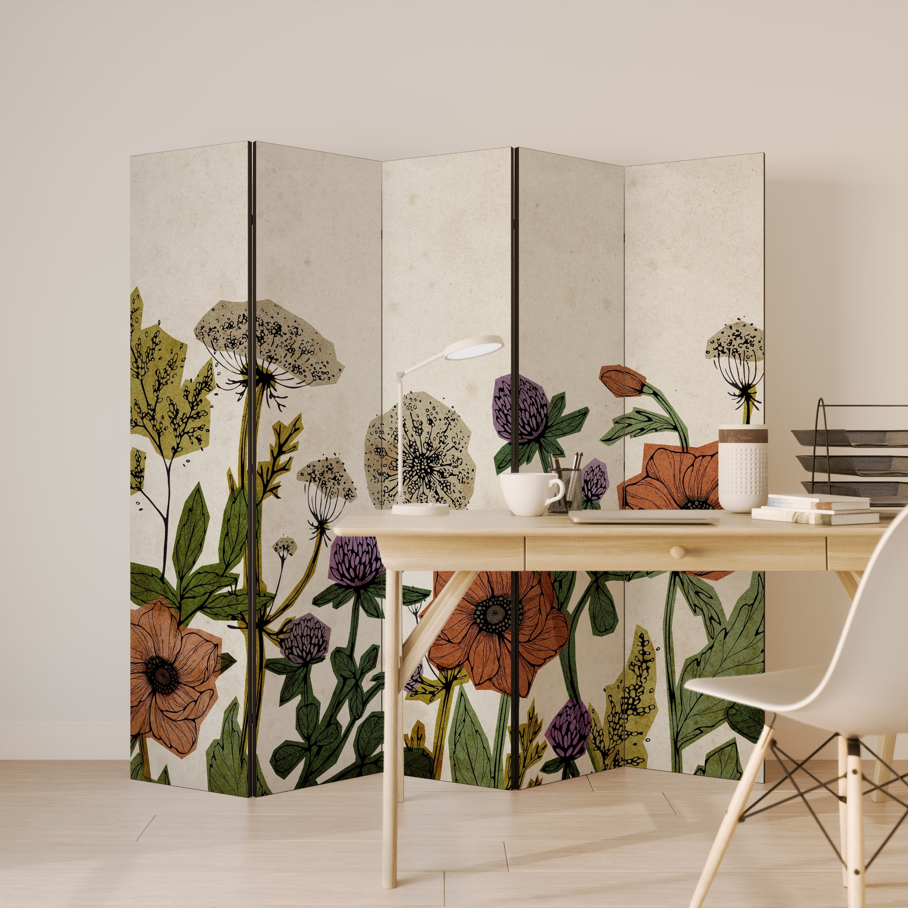 SPROUT ELEGANCE Dekorativer 5-teiliger Raumteiler