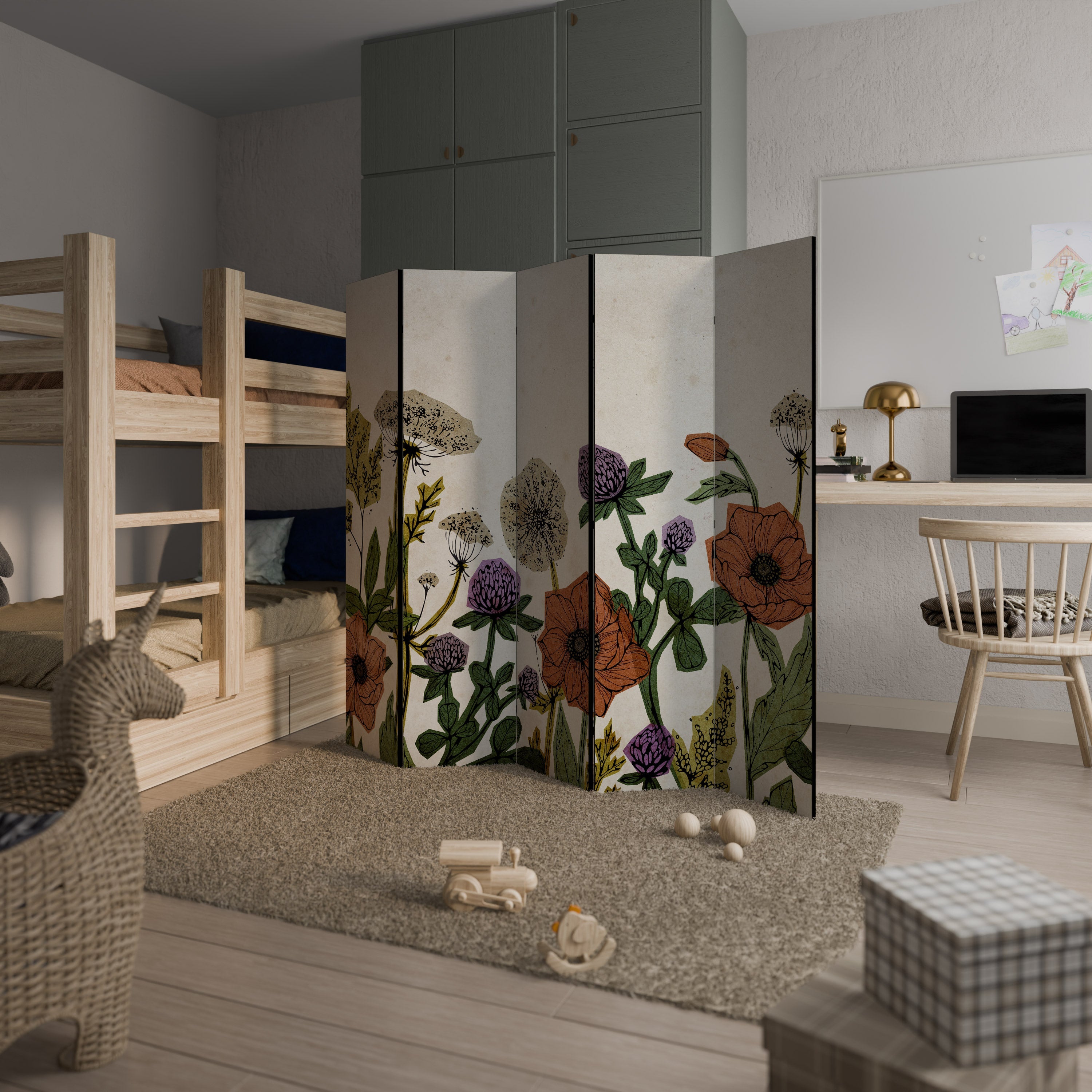 SPROUT ELEGANCE Dekorativer 5-teiliger Raumteiler