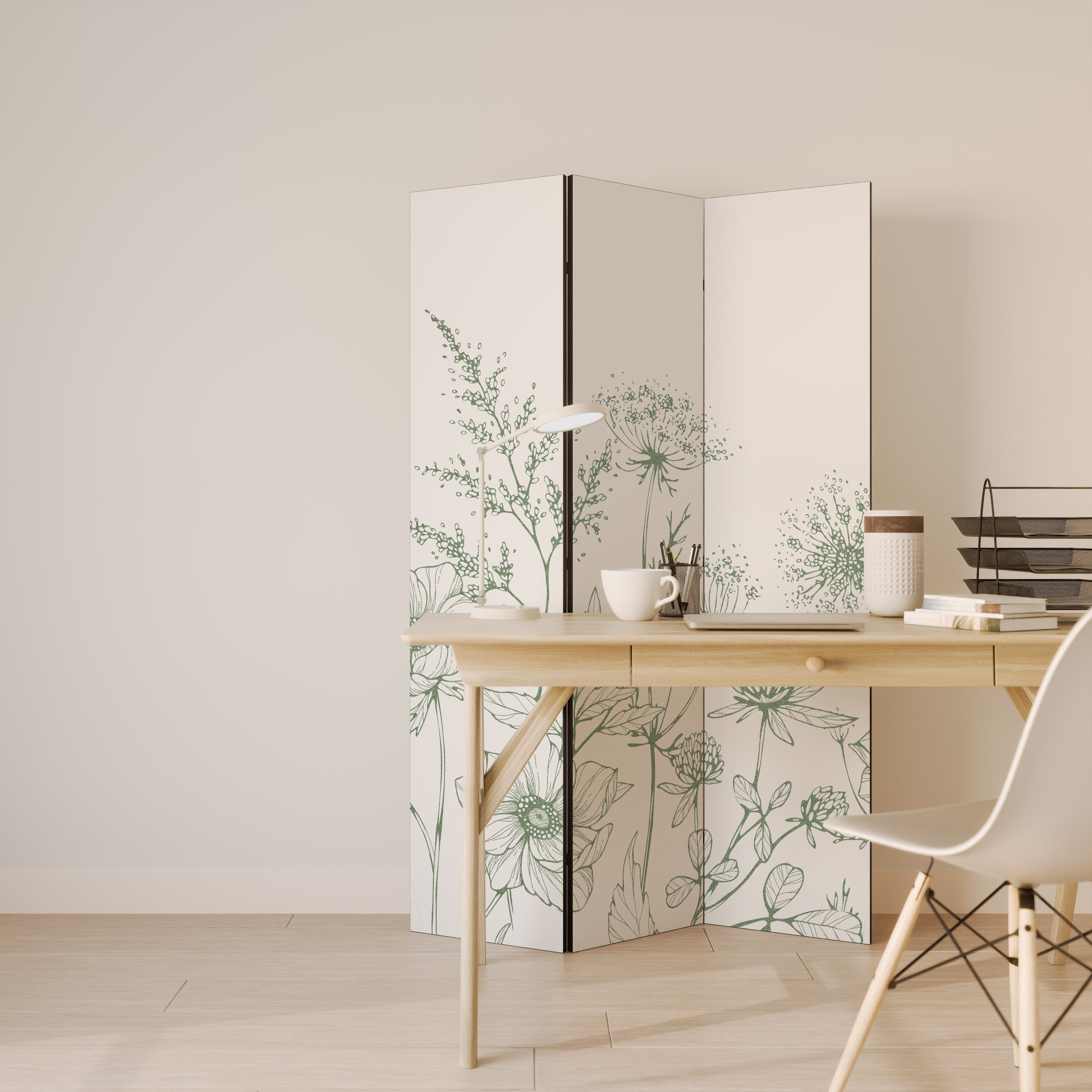 WILDER BEAUTY Dekorativer 3-teiliger Raumteiler