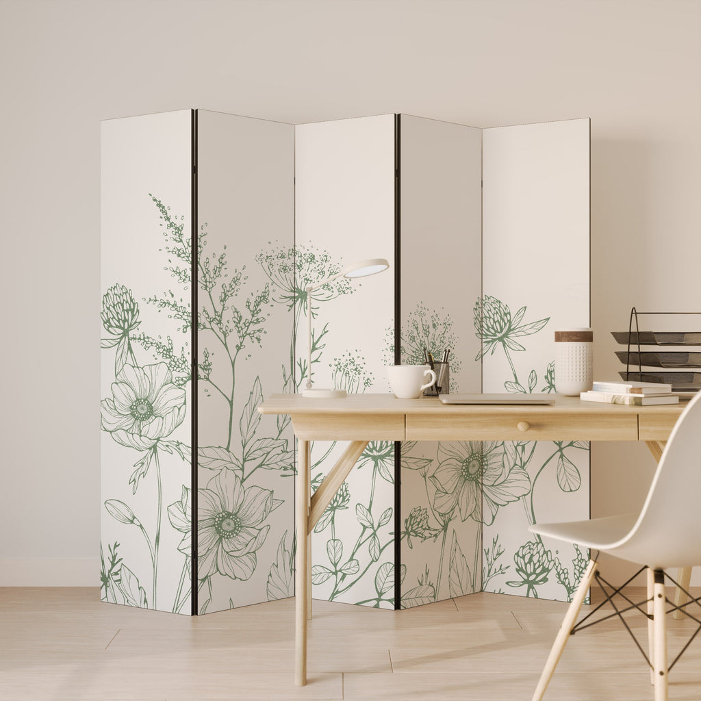 WILDER BEAUTY Dekorativer 5-teiliger Raumteiler