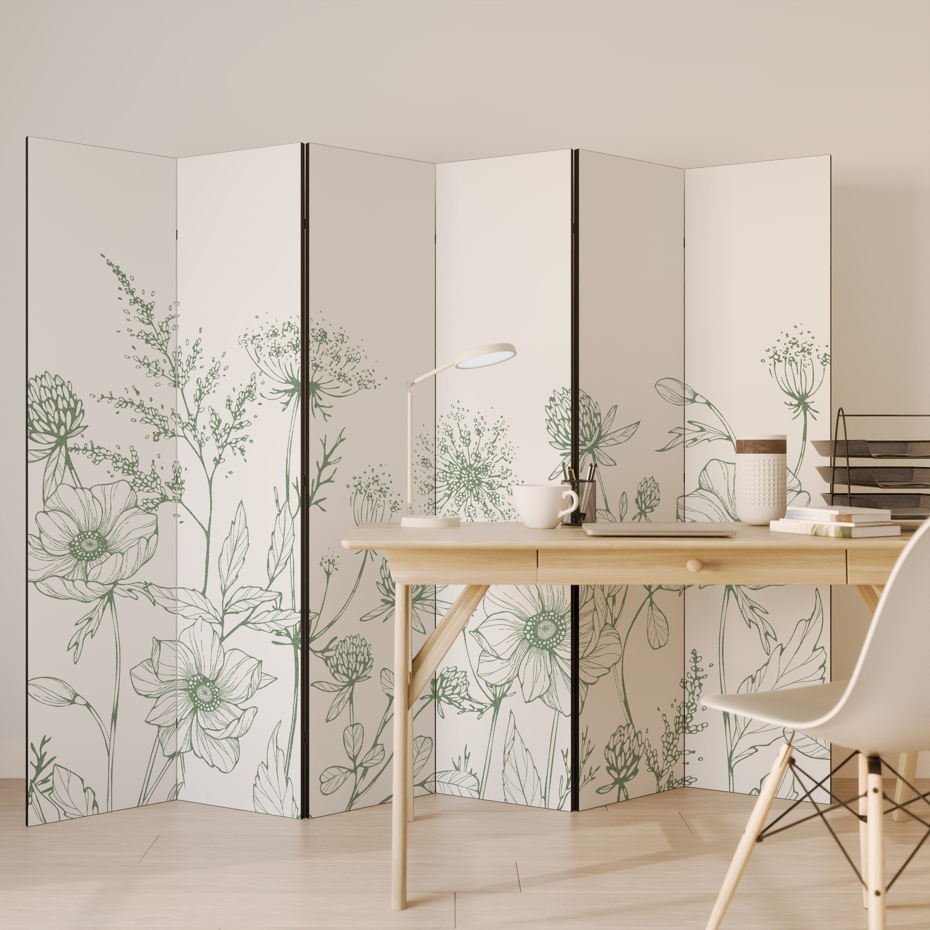 WILDER BEAUTY Dekorativer 6-teiliger Raumteiler