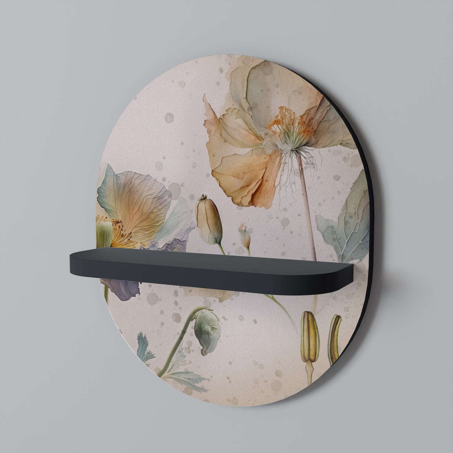 SOFTEN POPPY Dekoratives Wandregal