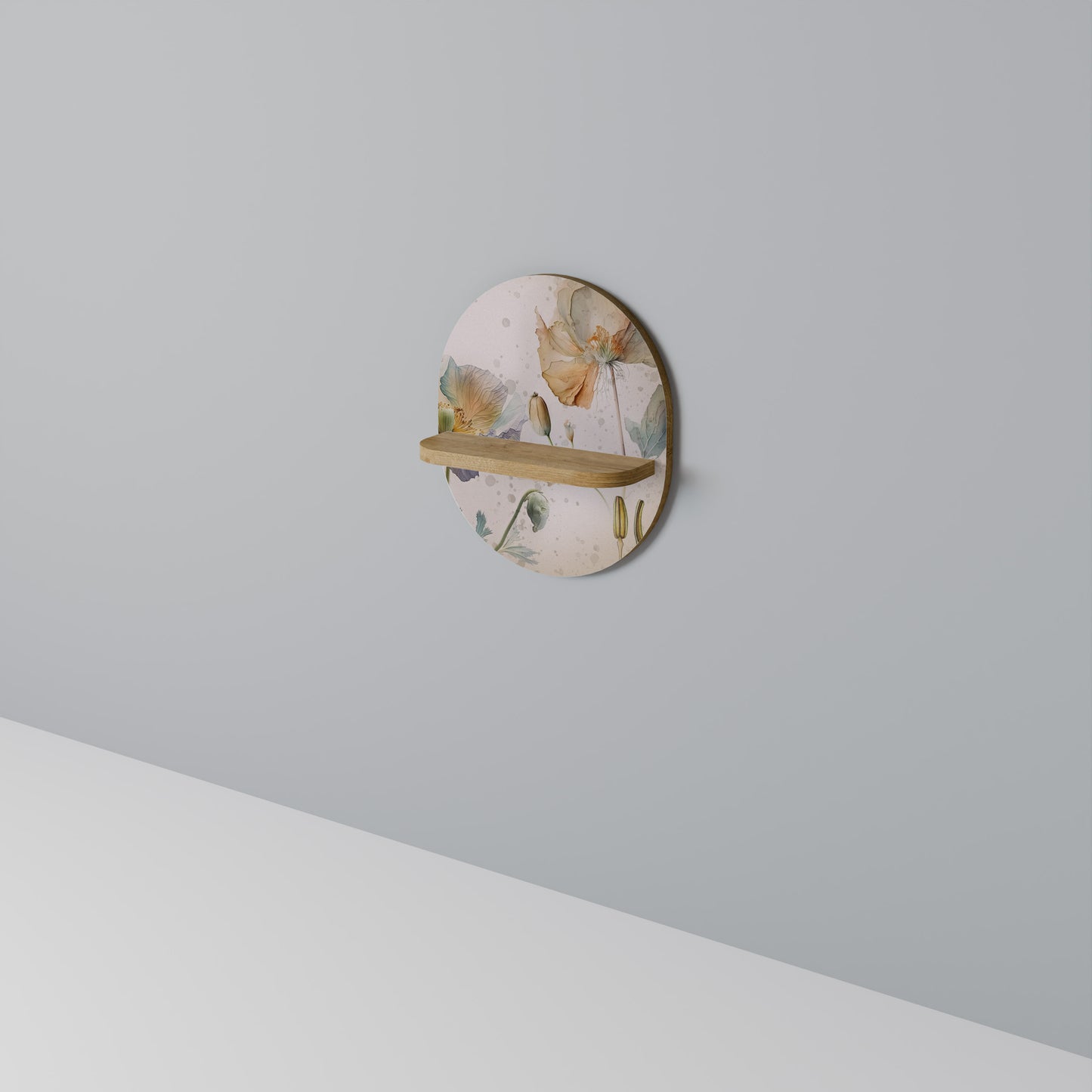 SOFTEN POPPY Dekoratives Wandregal