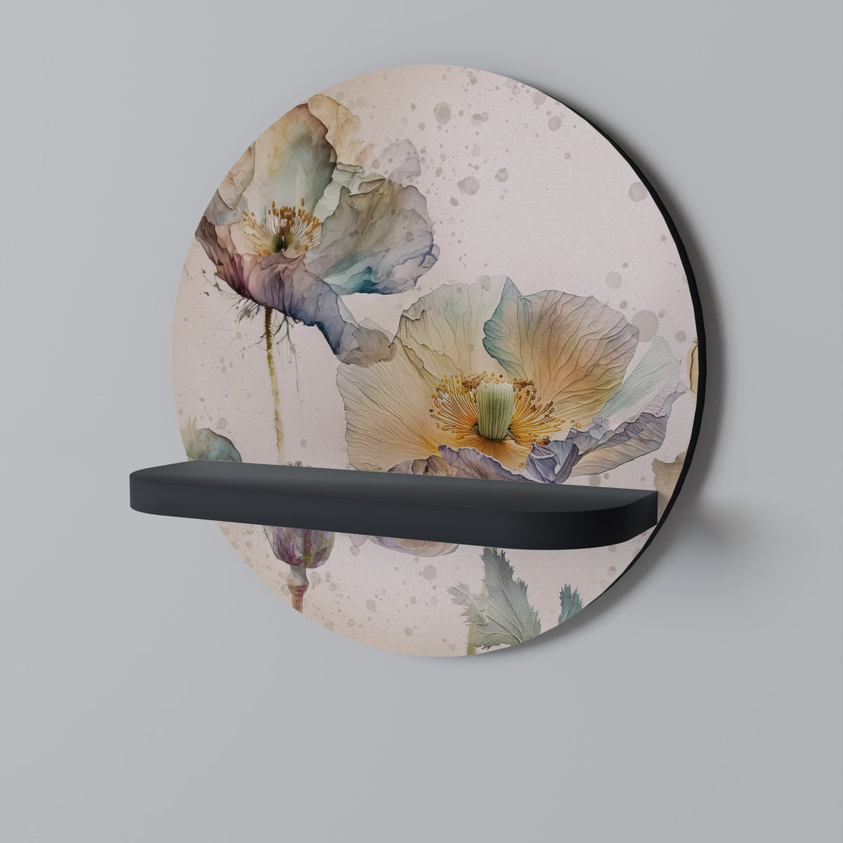 SOFTEN POPPY Dekoratives Wandregal