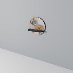 SOFTEN POPPY Rundes Kunstregal in Schwarz