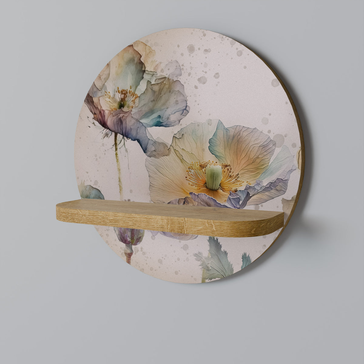 SOFTEN POPPY Dekoratives Wandregal