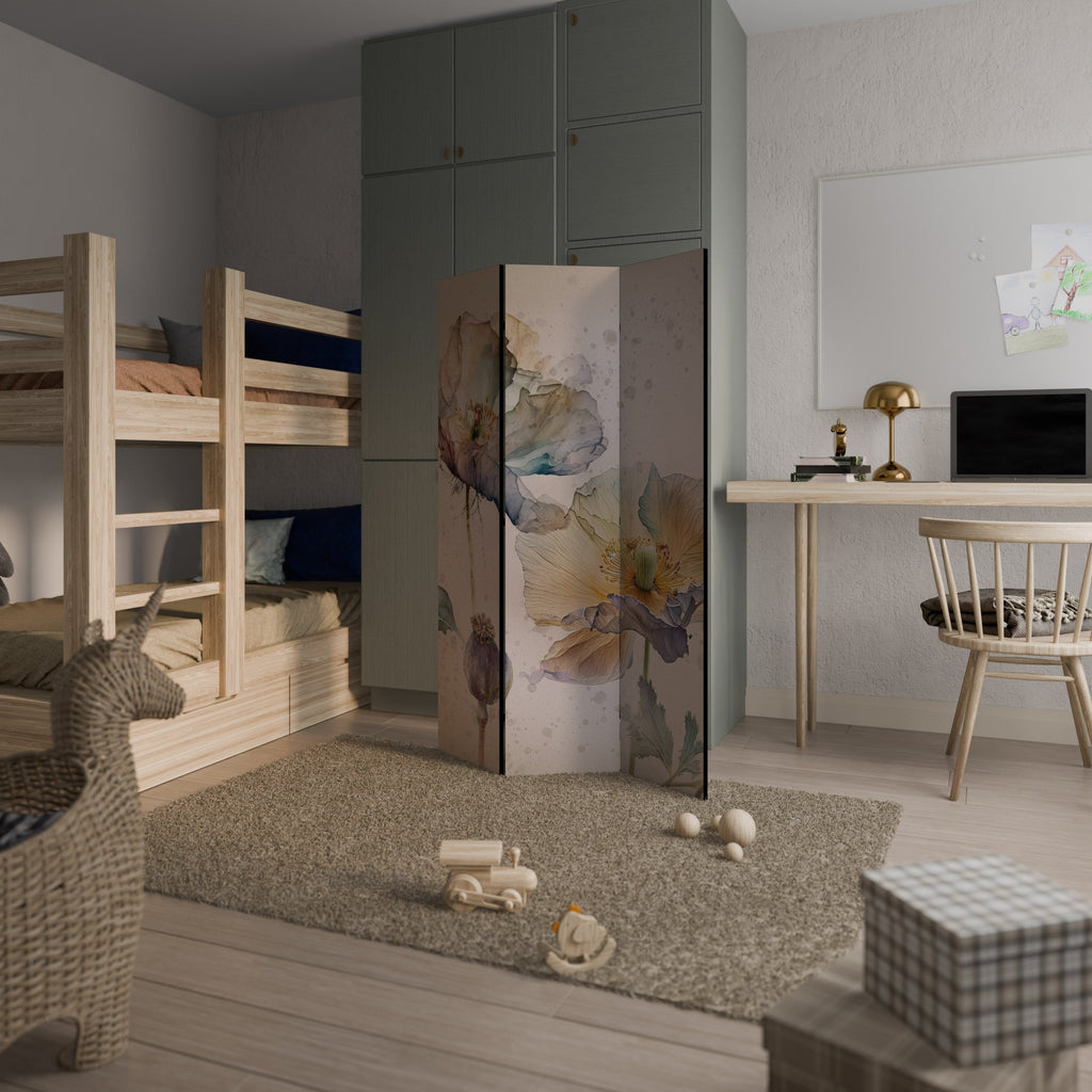 SOFTEN POPPY Dekorativer 3-teiliger Raumteiler