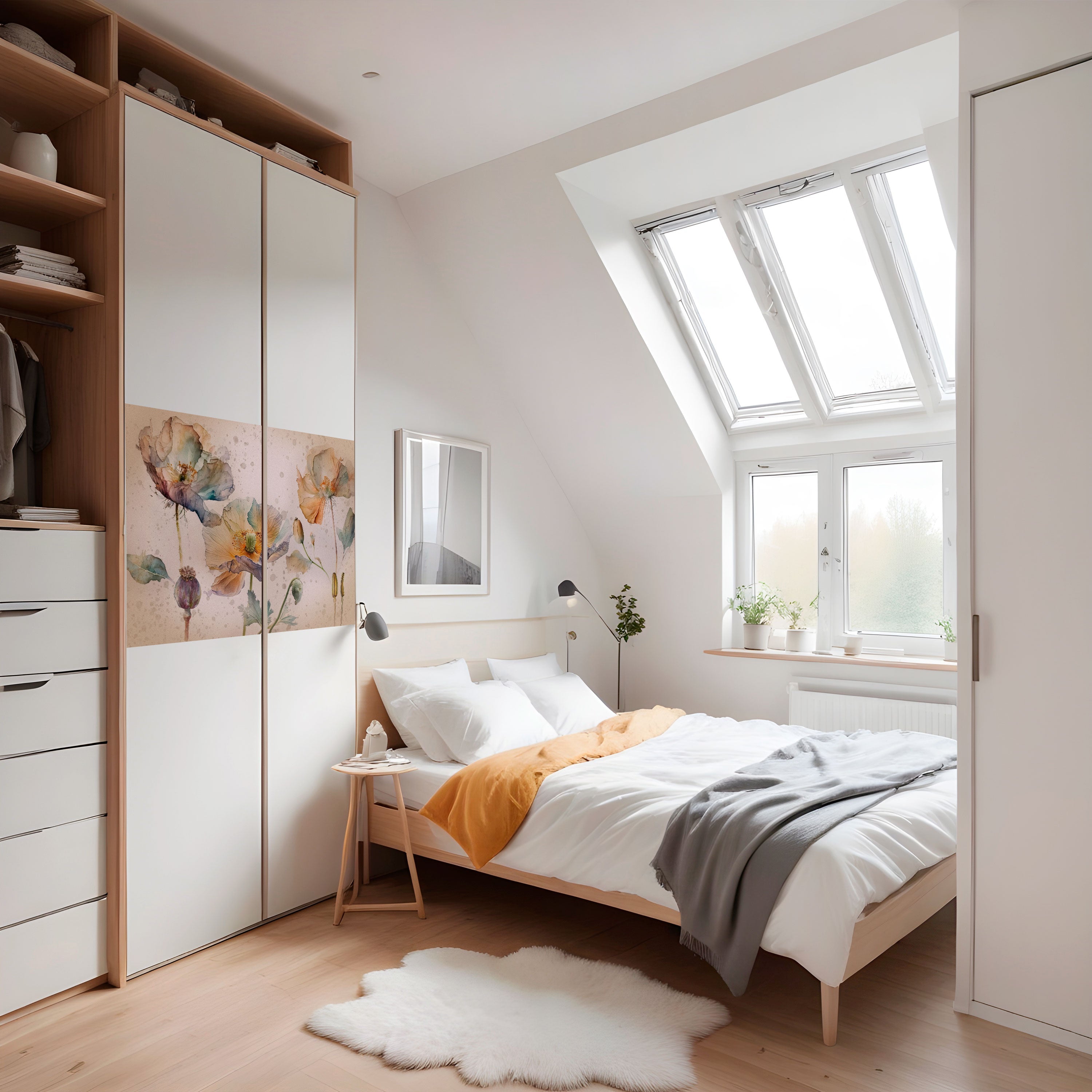SOFTEN POPPY Horizontales Poster zum Abziehen und Aufkleben