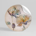 SOFTEN POPPY Runder Wandsticker zum Abziehen und Aufkleben