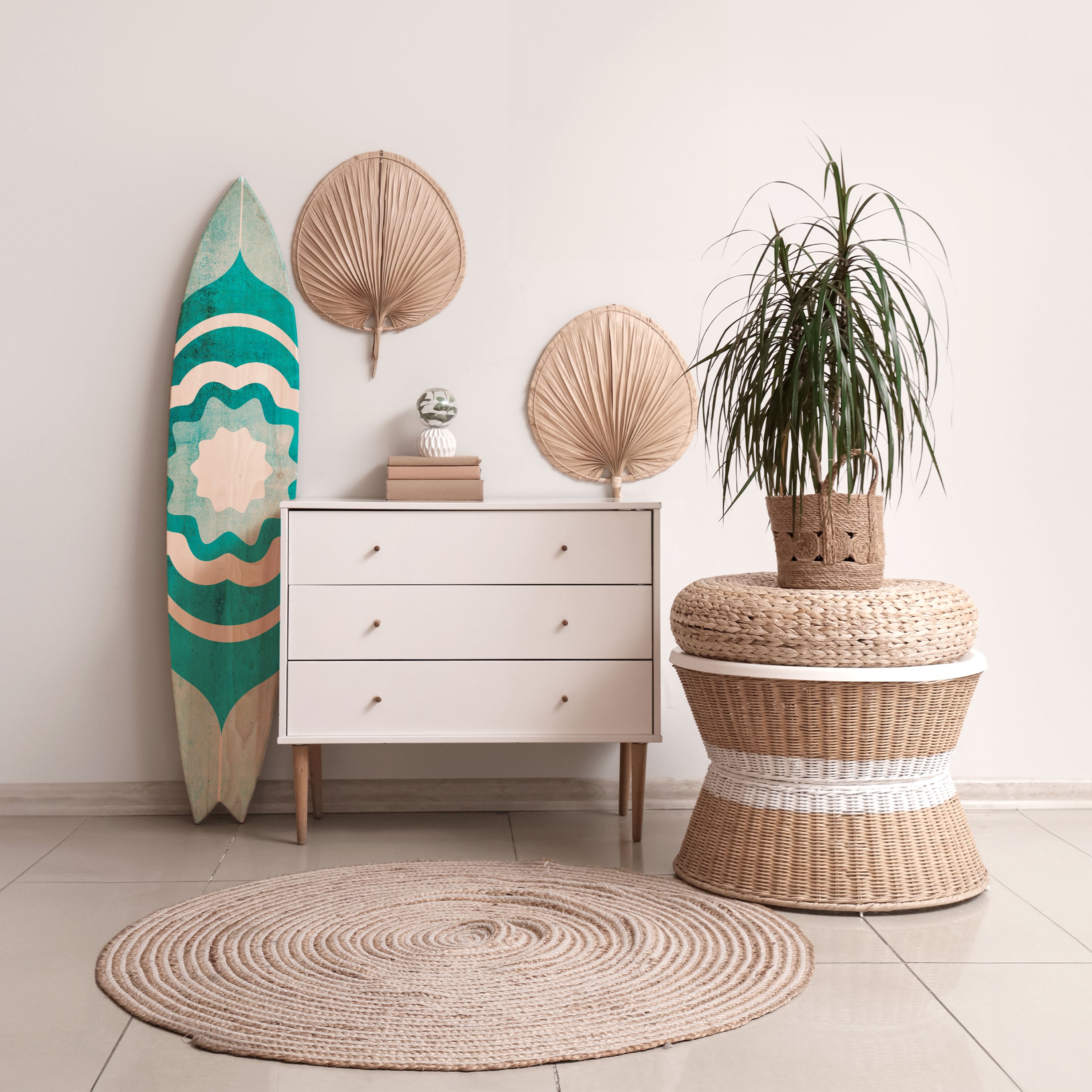 BARBADOS BLUE Deko-Surfboard