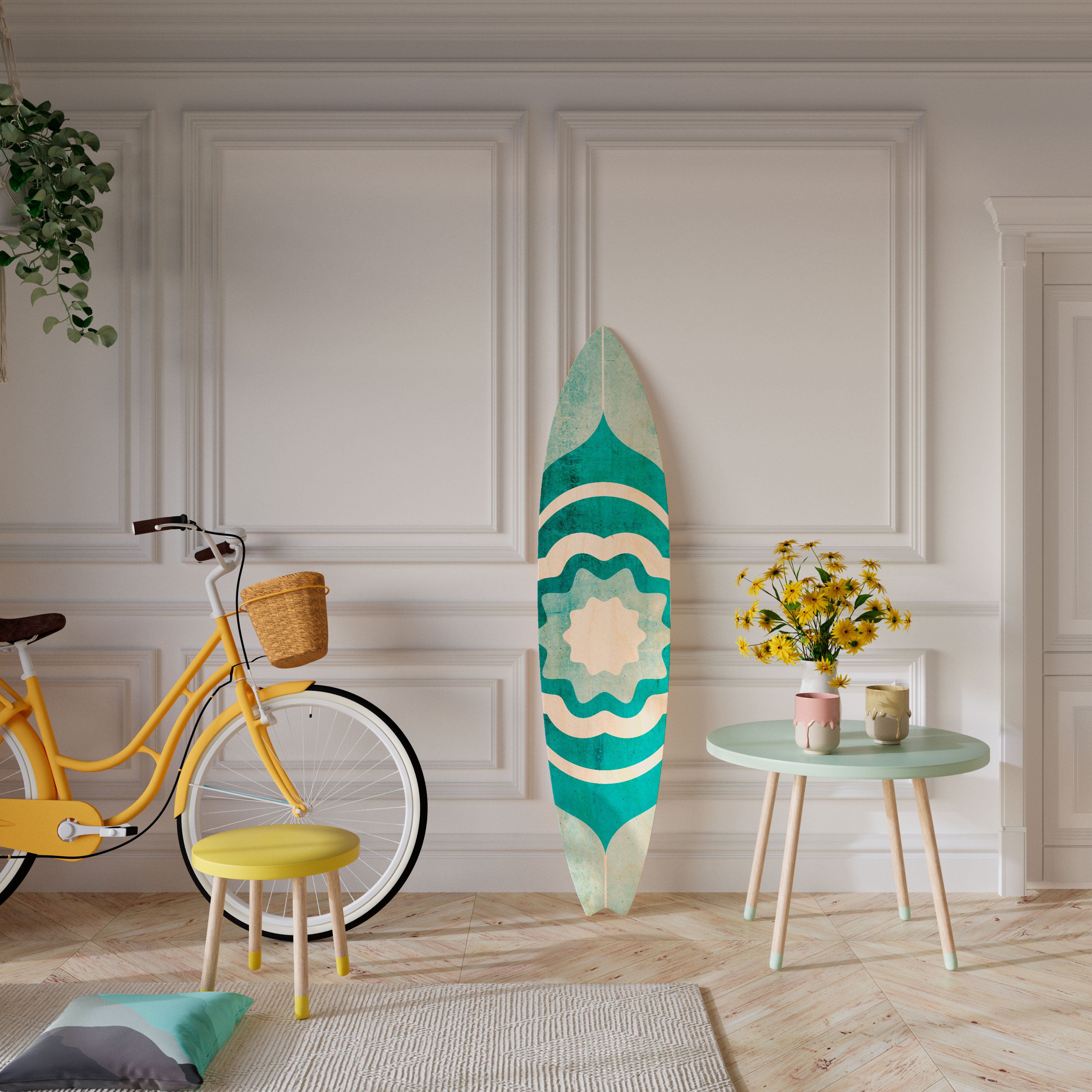 BARBADOS BLUE Deko-Surfboard