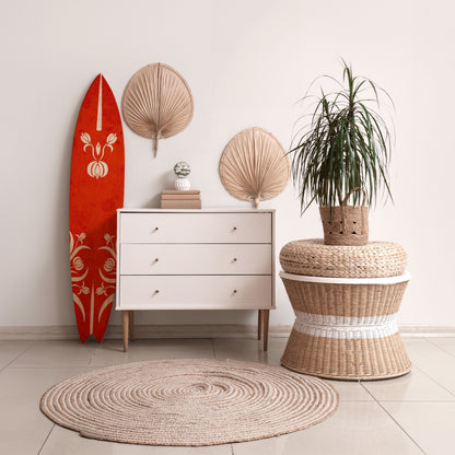 FLOWERY ORNATE Deko-Surfboard