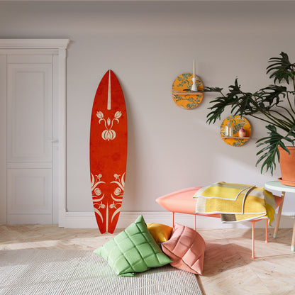 FLOWERY ORNATE Deko-Surfboard