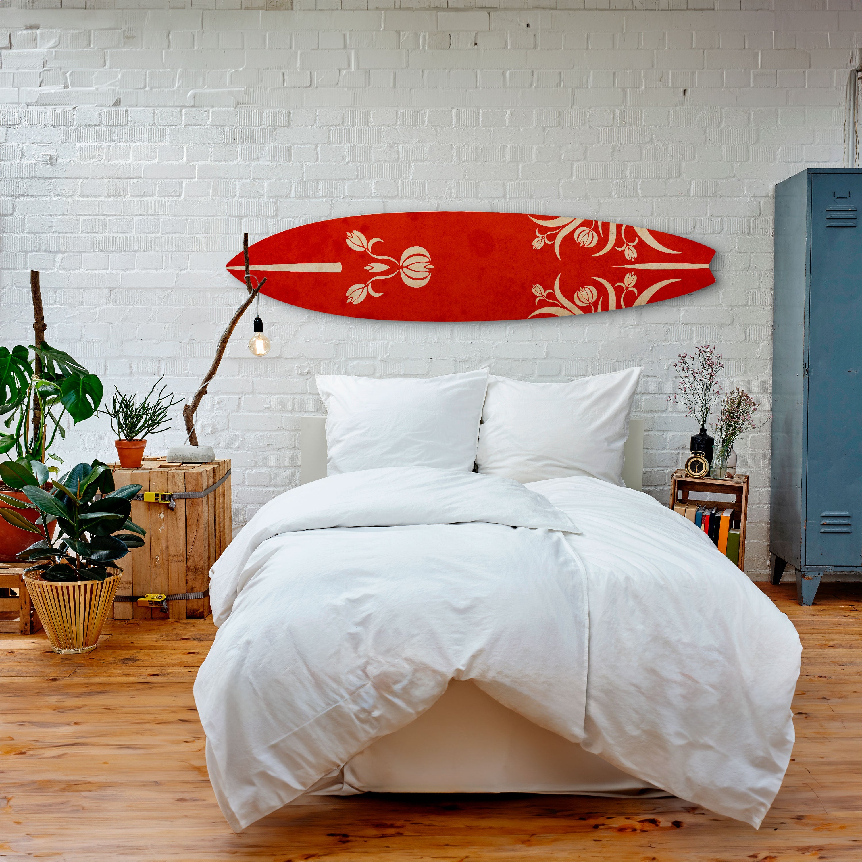 FLOWERY ORNATE Deko-Surfboard